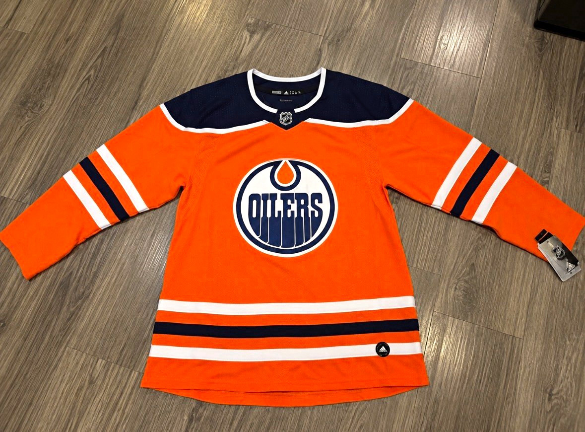 Edmonton Oilers adidas Authentic Climalite NHL Hockey Jersey Orange Size 50