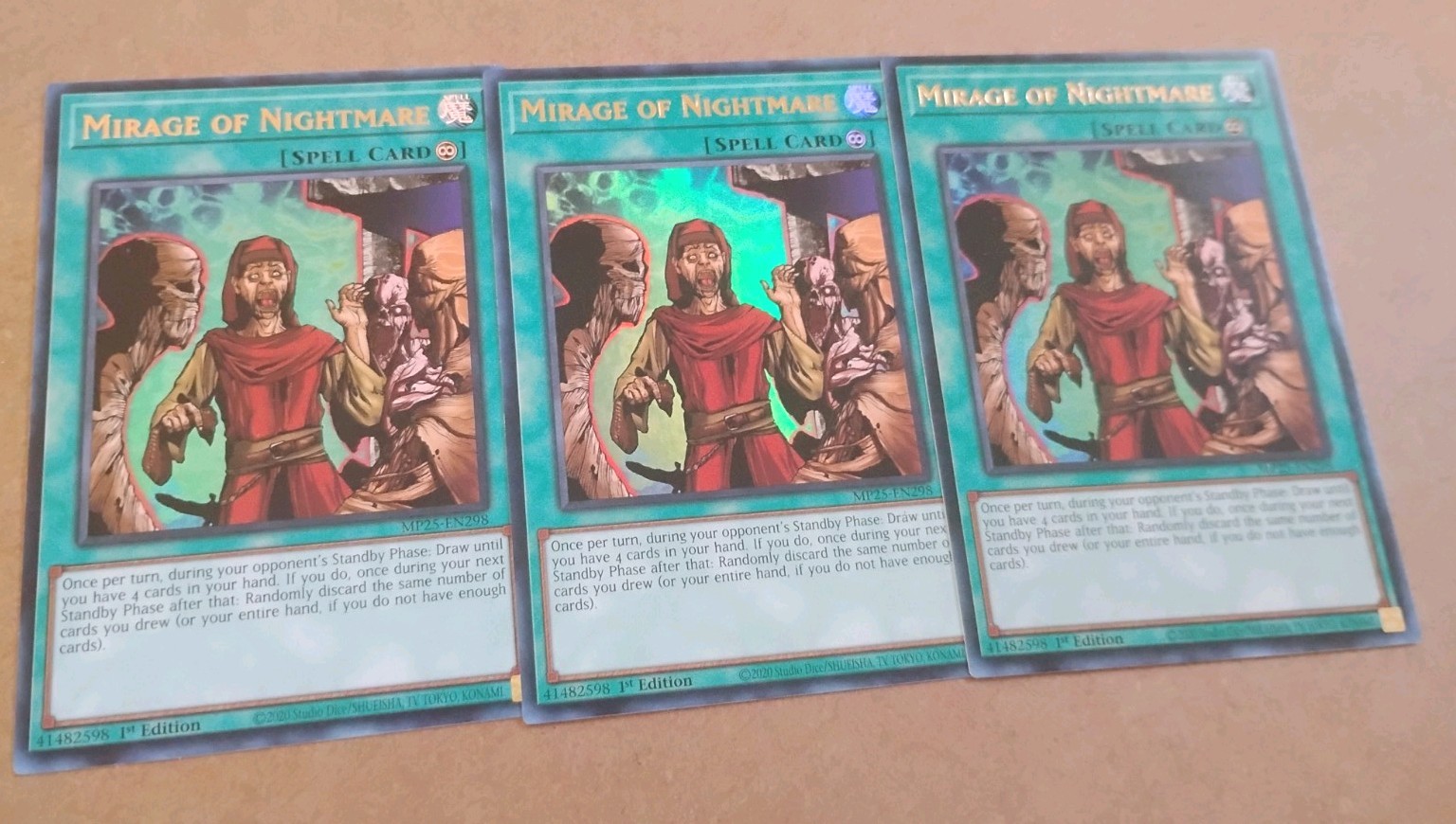 3x Mirage of Nightmare ultra rare mp35 mint  Yugioh 