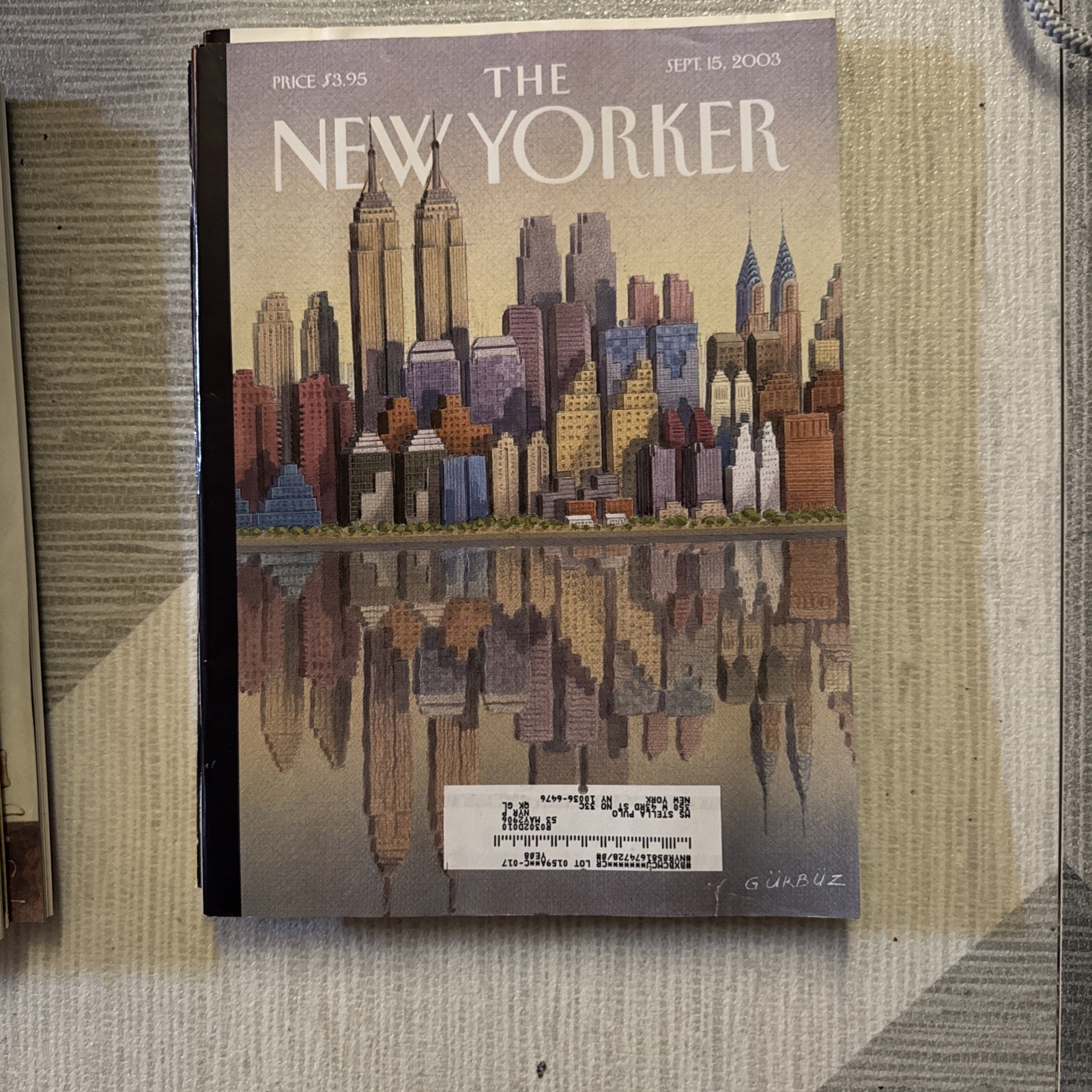 2003 SEPTEMBER 15 THE NEW YORKER MAGAZINE - NICE ILLUSTRATED COVER - NY 349