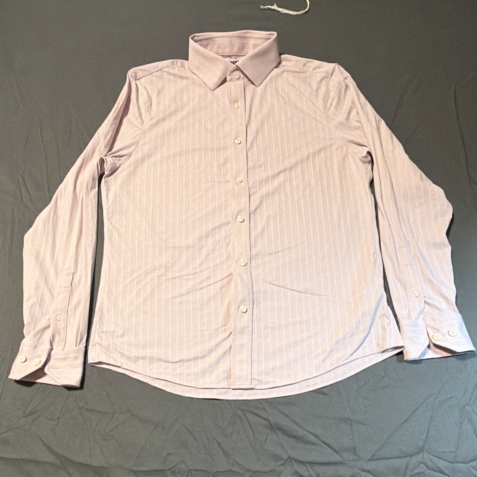 Rhone Commuter Slim Fit Shirt Lavender Men\'s M Stretch Longsleeve Performance