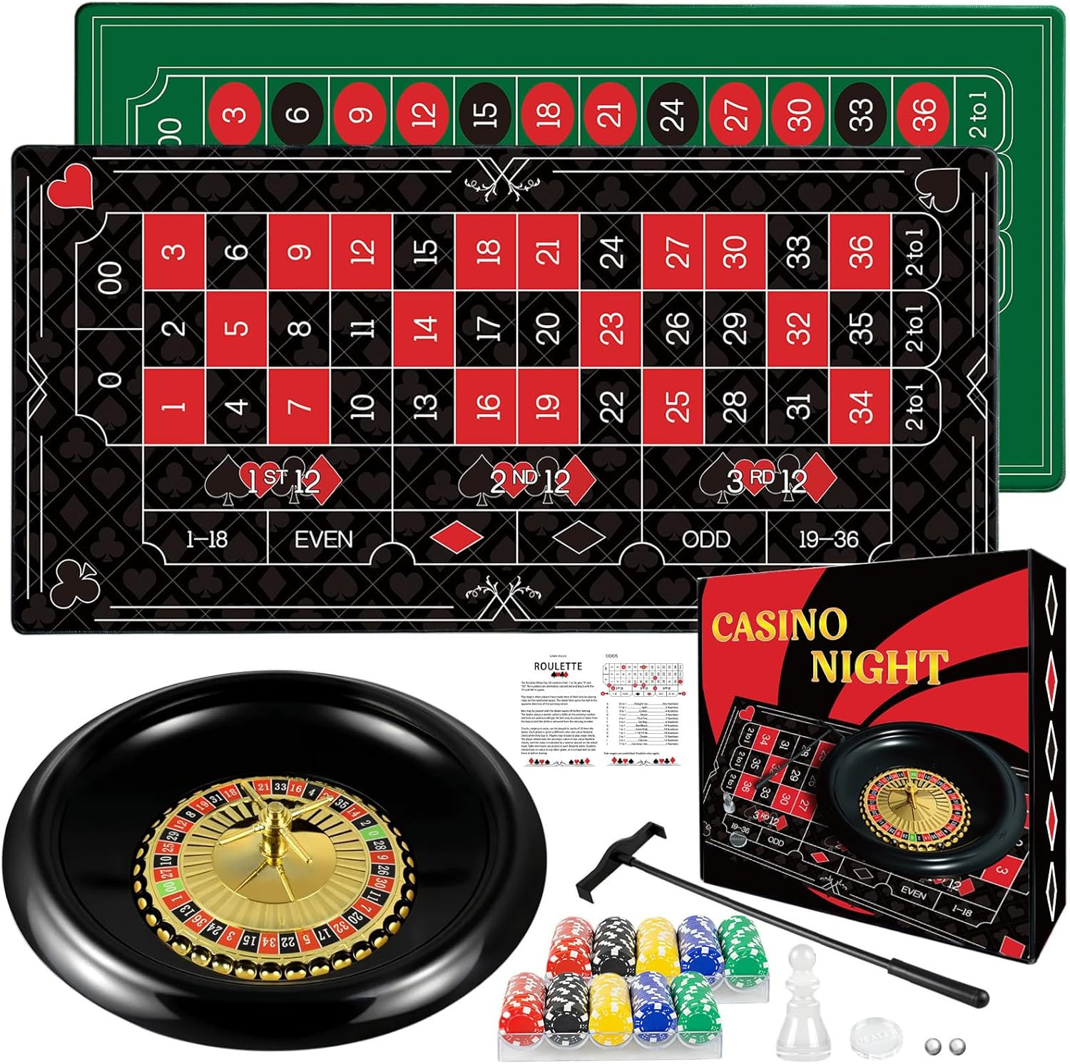 16 Inch Roulette Wheel Game Set