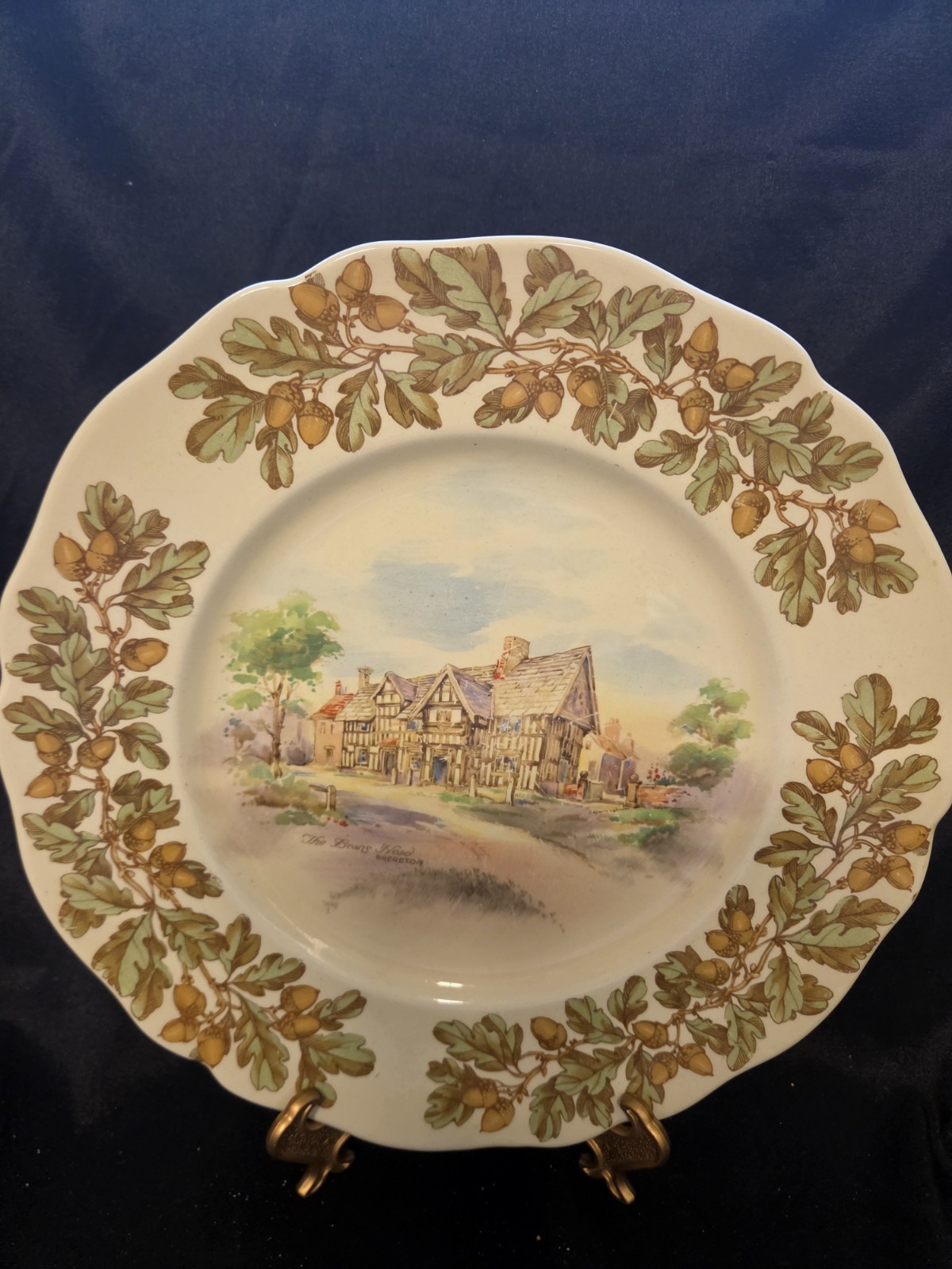 Vintage 1940 Royal Doulton Old English Inns Bears Head Dinner Plate D6072 Rare