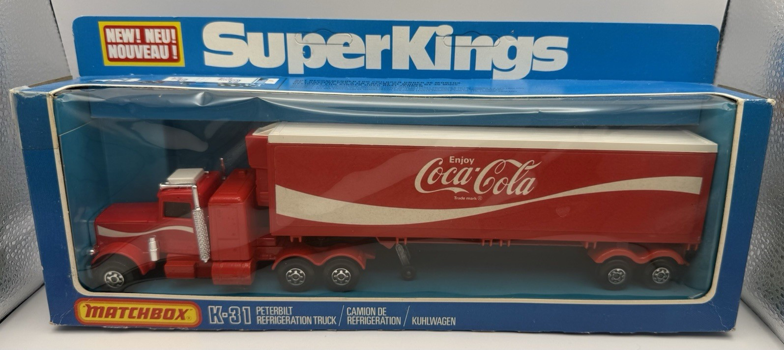1978 Matchbox Superkings K-31 Peterbilt Refrigeration Truck Coca-Cola