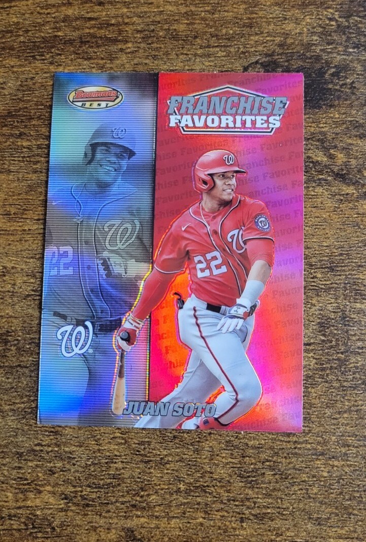 2020 Bowman\'s Best Franchise Favorites JUAN SOTO #FFAJS Refractor Nationals SP 2020 Bowman\'s Best Franchise Favorites JUAN SOTO #FFAJS Refractor Nationals SP