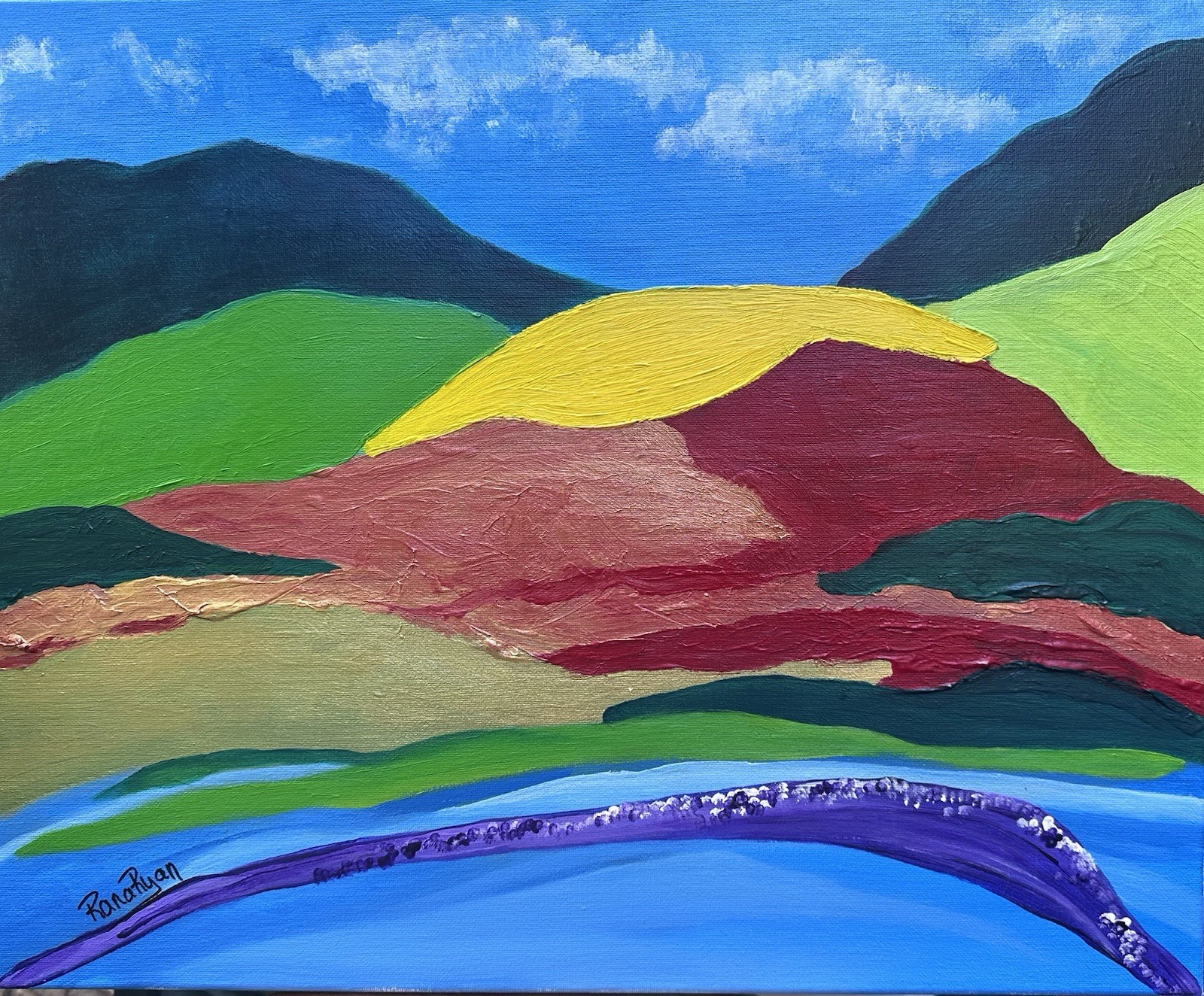 Echoes of Creation’ New Painting Original Acrylic Art On Canvas Signed 16x20