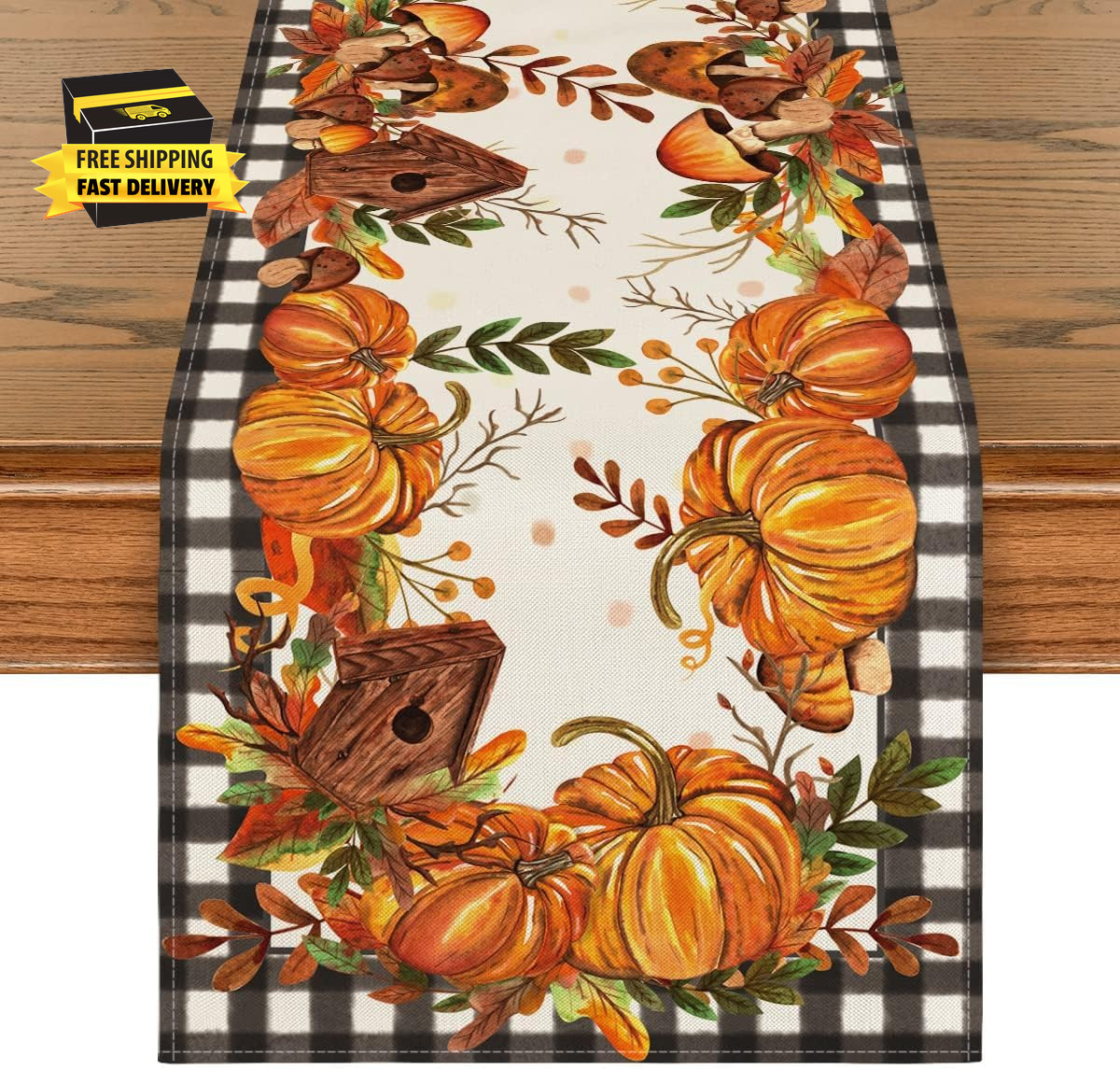 210 GSM Fall Table Runner Home Party Decor 13X72 Inch ⭐️⭐️⭐️⭐️⭐️