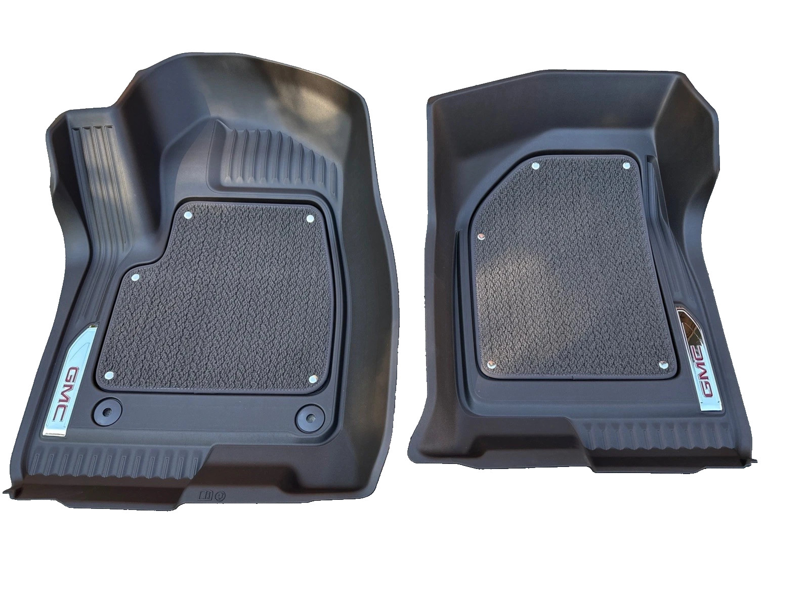 2019-2027 GMC Sierra Factory Front Floor Liners 84982192 Dark Atmosphere OEM GM