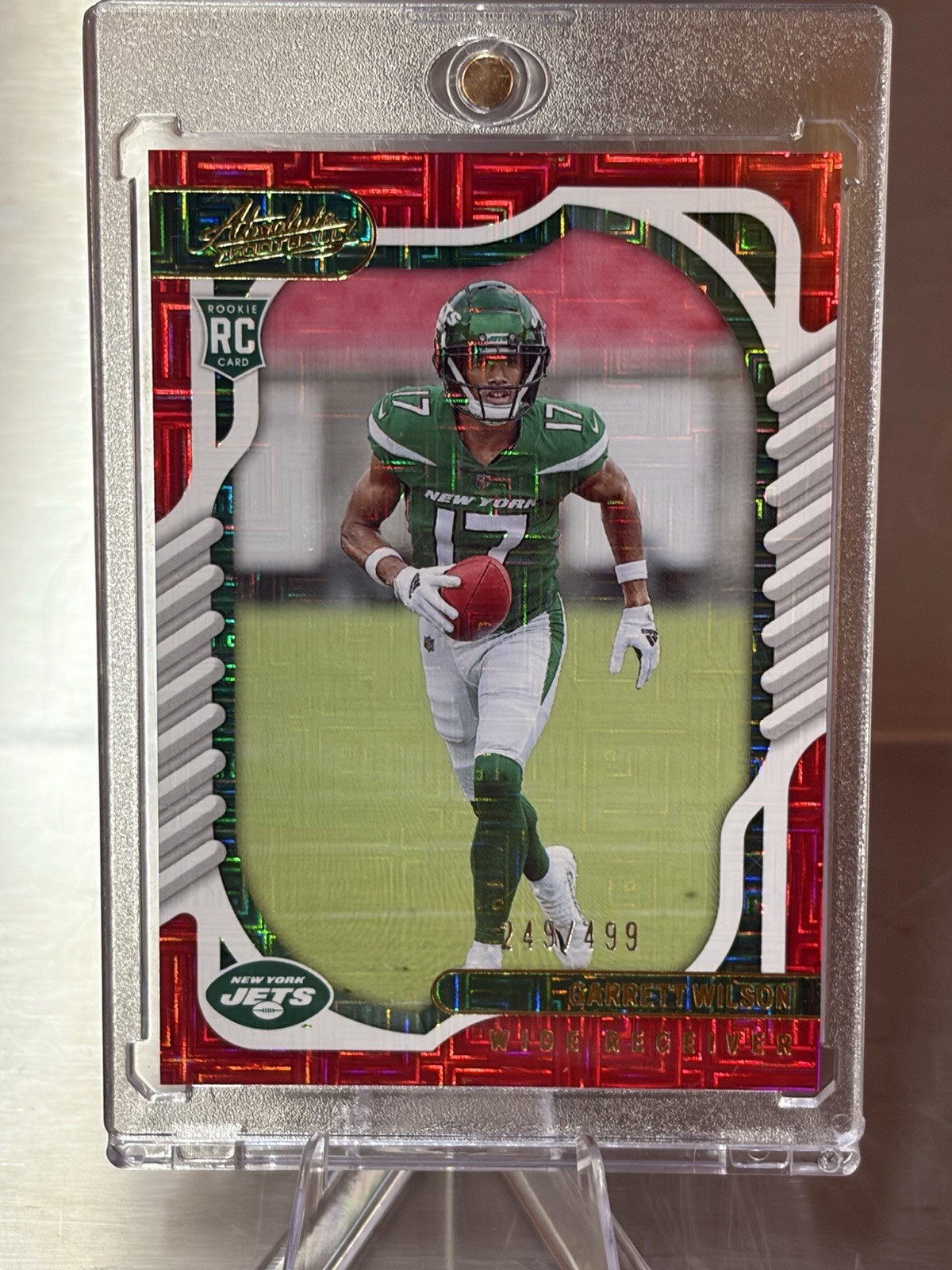 2022 Panini Absolute - Rookies Garrett Wilson #106 Red Squares /499 (RC)