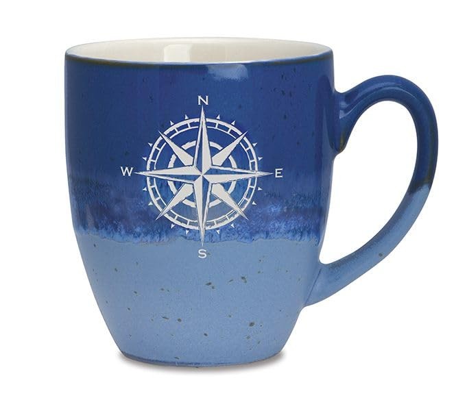 Cape Shore Freeport Compass Rose Coffee Tea Mug, 16 Oz