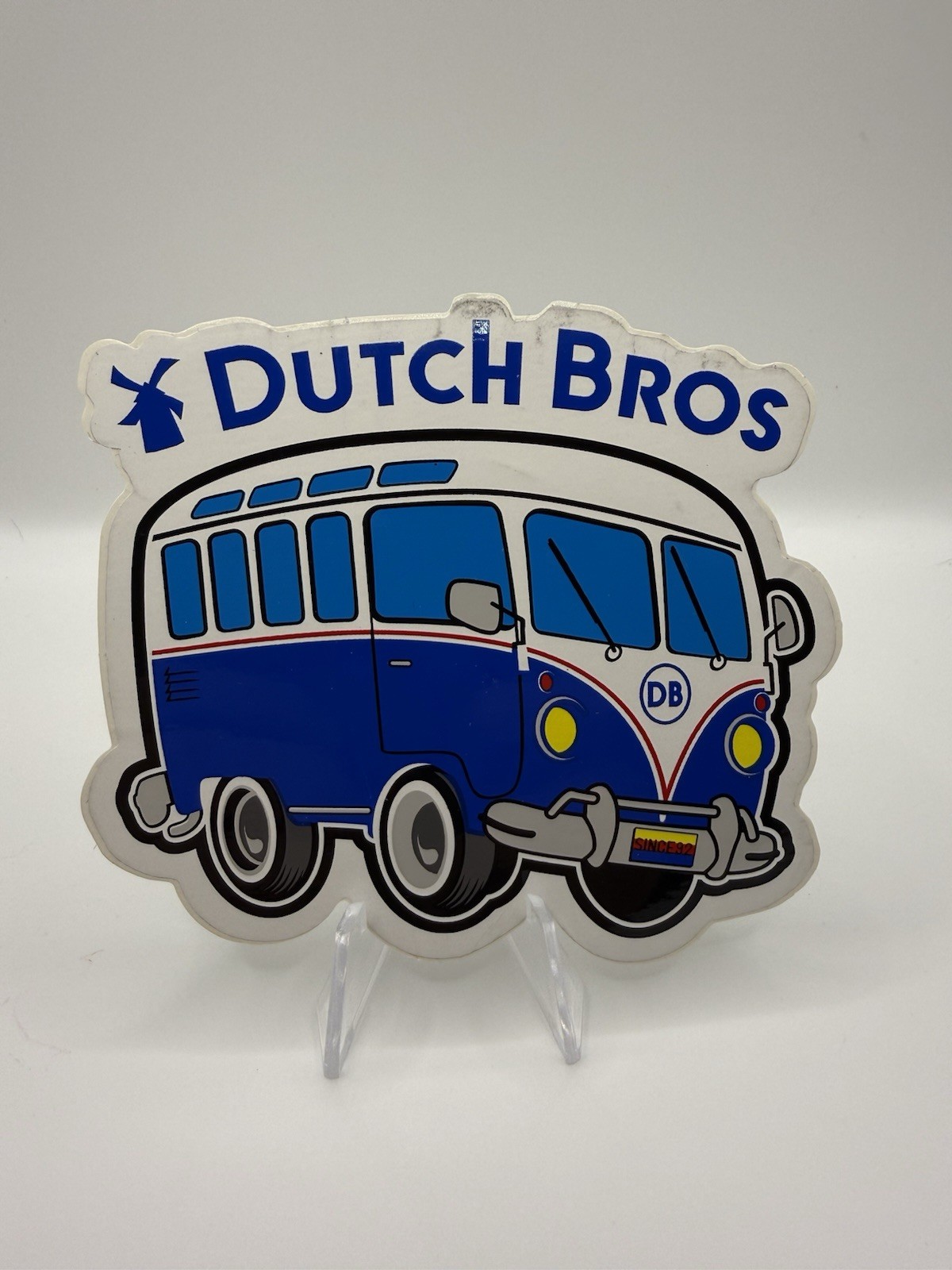Rare Vintage Dutch Bros VW Bus Sticker Old School Kombi Van Coffee HTF