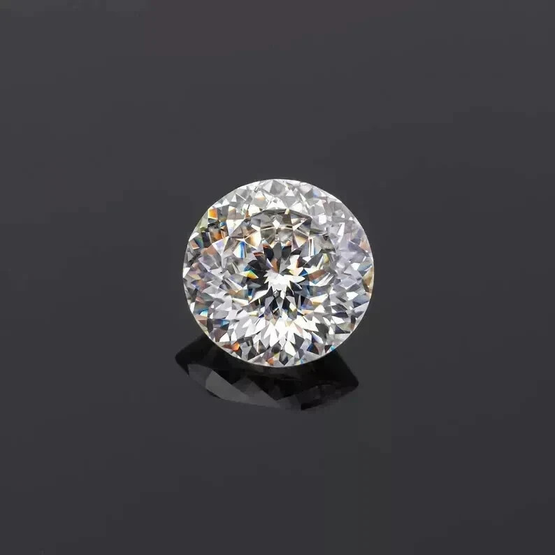 4 Ct Natural White Diamond Round Portuguese Cut VVS1 D Grade IDGL Certified