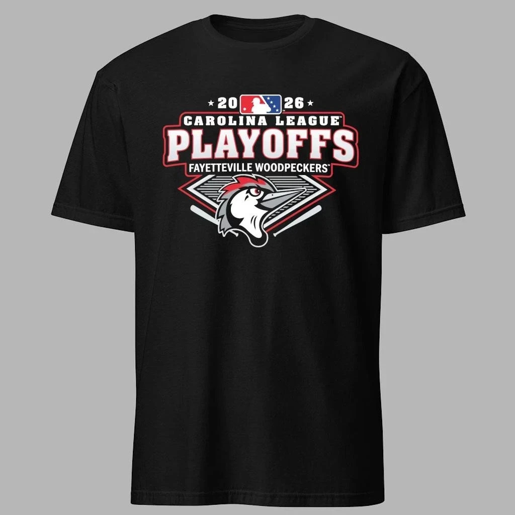 SO HOT 2026 Carolina Playoffs Fayetteville Woodpeckers Baseball T-Shirt S-5XL