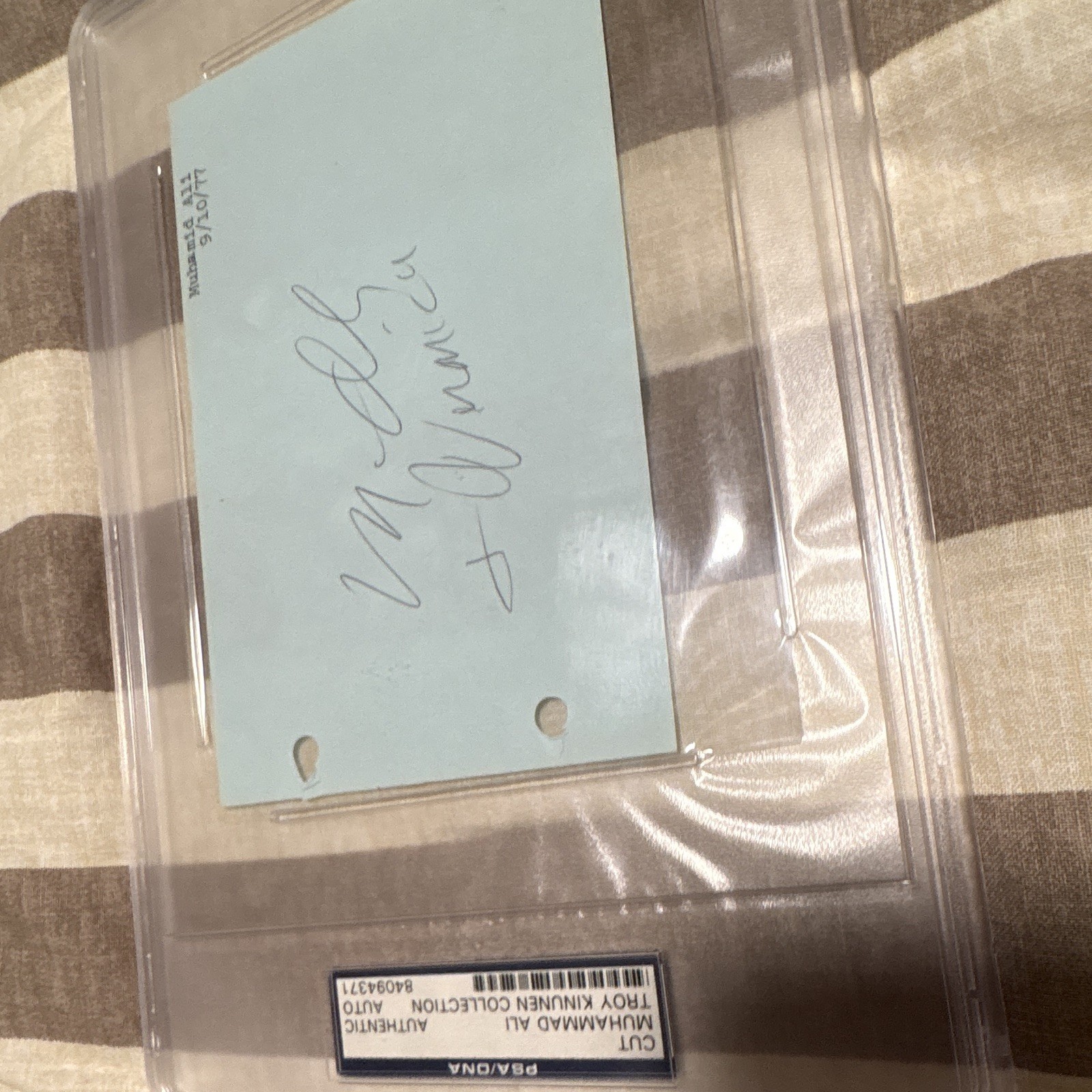 Muhammad Ali Cut Signature PSA/DNA Authentic Auto Troy Kinunen Collection Muhammad Ali Cut Signature PSA/DNA Authentic Auto Troy Kinunen Collection