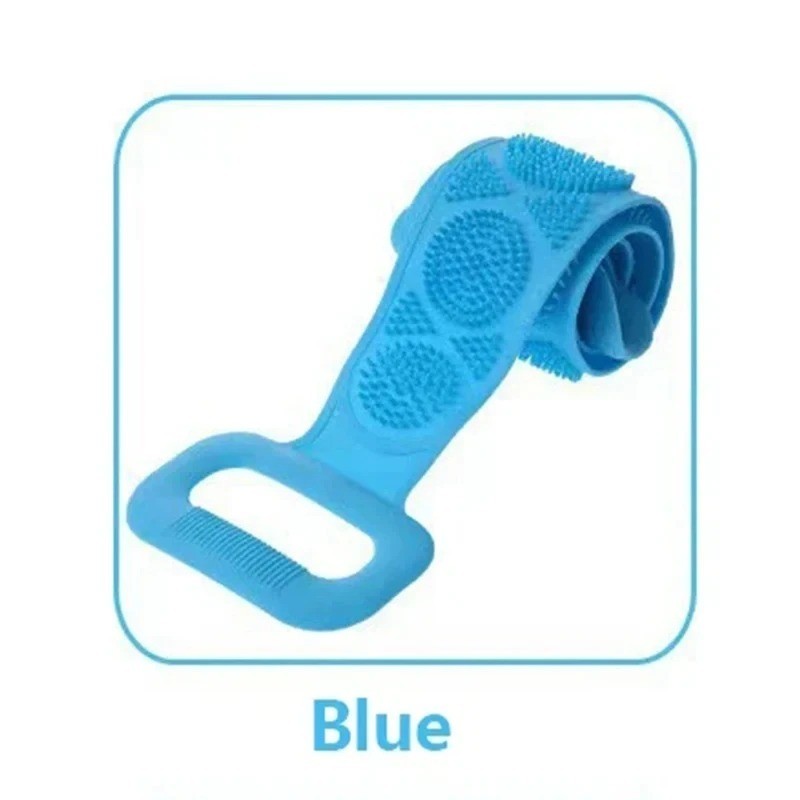 Silicone Body Back Scrubber Double Side Bathing Brush For Skin Deep Cleaning