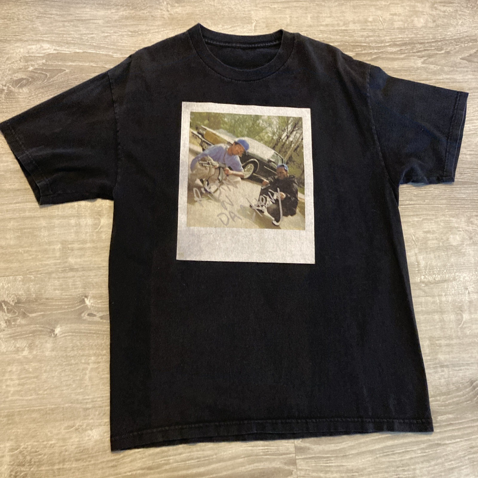 Vintage 3 6 Mafia Three Six T Shirt Mens Sz L Black Graphic Worn In Heavyweight Vintage 3 6 Mafia Three Six T Shirt Mens Sz L Black Graphic Worn In Heavyweight