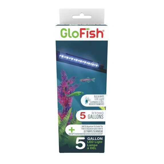 GloFish 6-Inch LED Light Stick for Fish Aquariums Up to 5 Gallons, White / Blue GloFish 6-Inch LED Light Stick for Fish Aquariums Up to 5 Gallons, White / Blue
