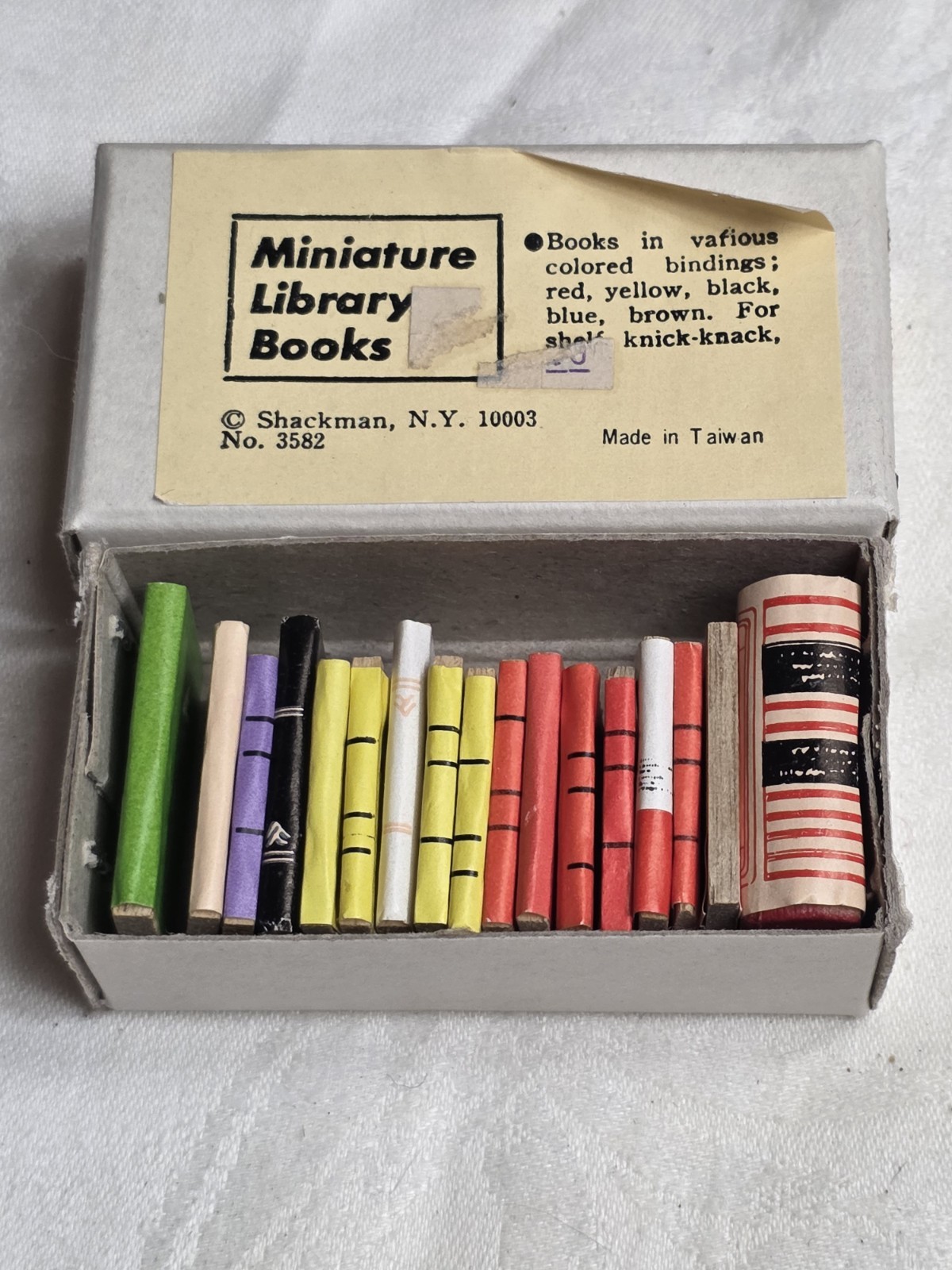 Vintage SHACKMAN dollhouse miniature library Books In Box Vintage SHACKMAN dollhouse miniature library Books In Box