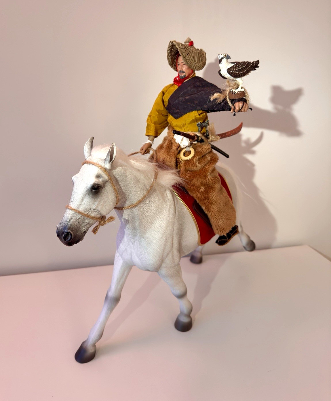 Custom 1/6 Yoshii Toranaga Shogun Figure White Horse Falcon Hiroyuki Sanada Custom 1/6 Yoshii Toranaga Shogun Figure White Horse Falcon Hiroyuki Sanada