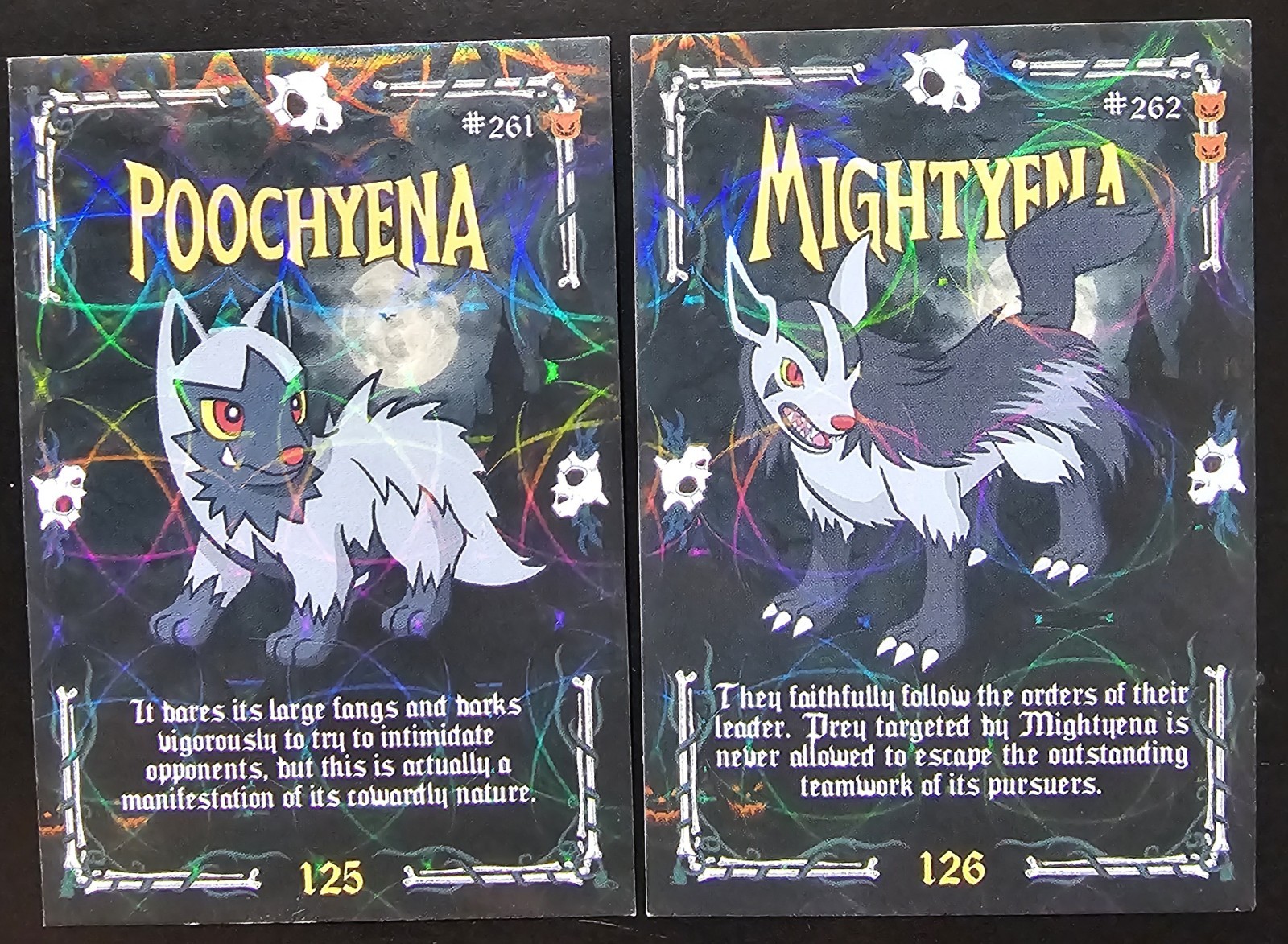 POOCHYENA X MIGHTYENA LOT - POKEMON PRISMA HALLOWEEN RARE CCG HOLO