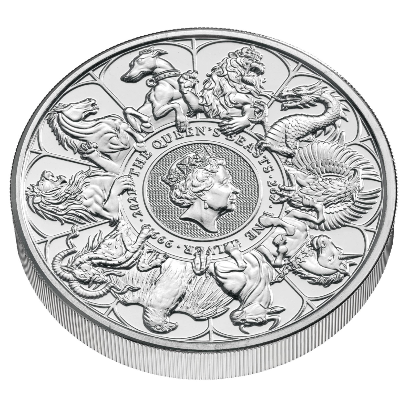 2021 Great Britain Silver Queen\'s Beasts Collector Coin 2 oz  - .9999 Fine