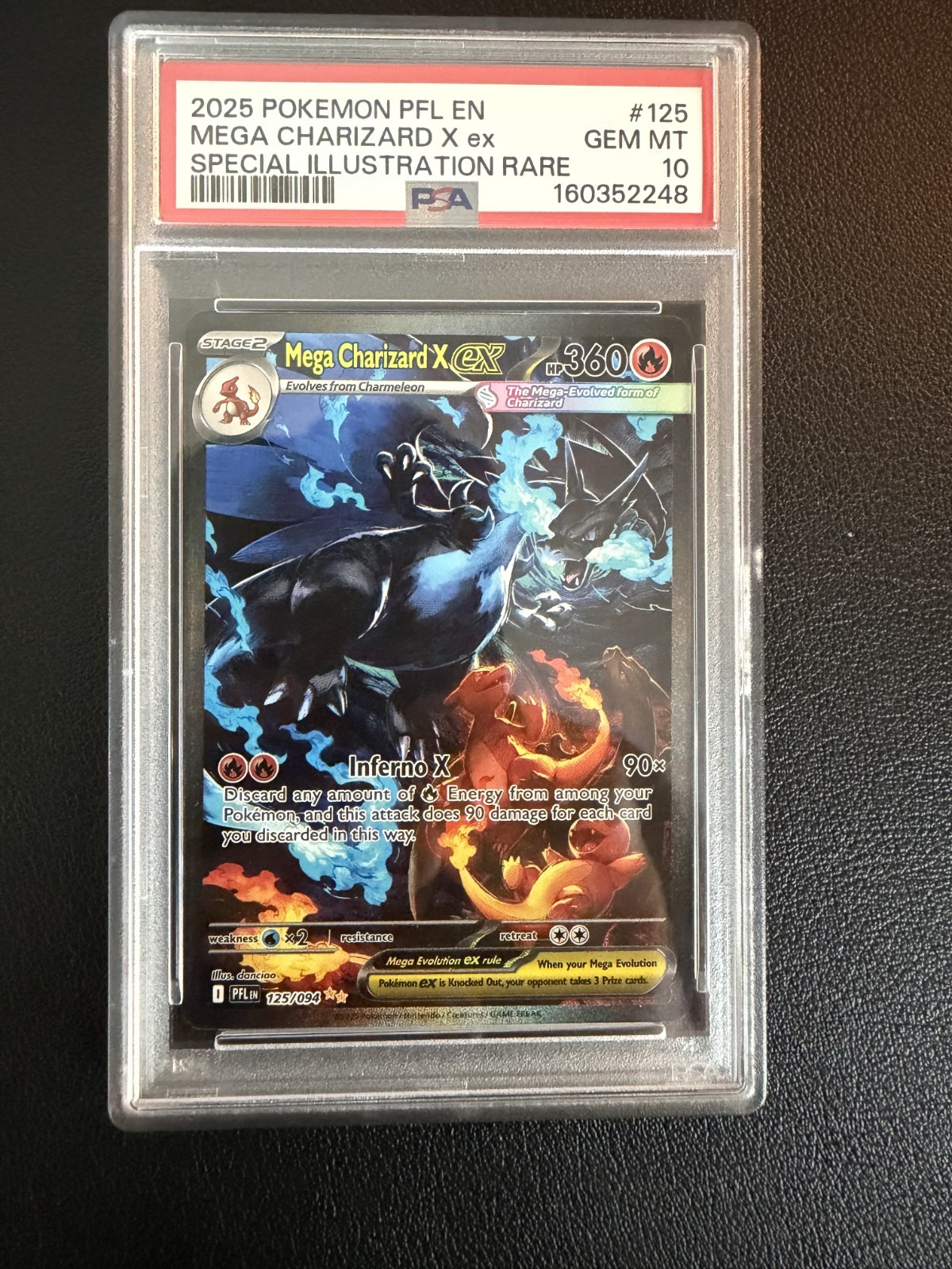 Pokemon 2025 Mega Charizard X ex 125/094 SIR Phantasmal Flames GEM MINT PSA 10