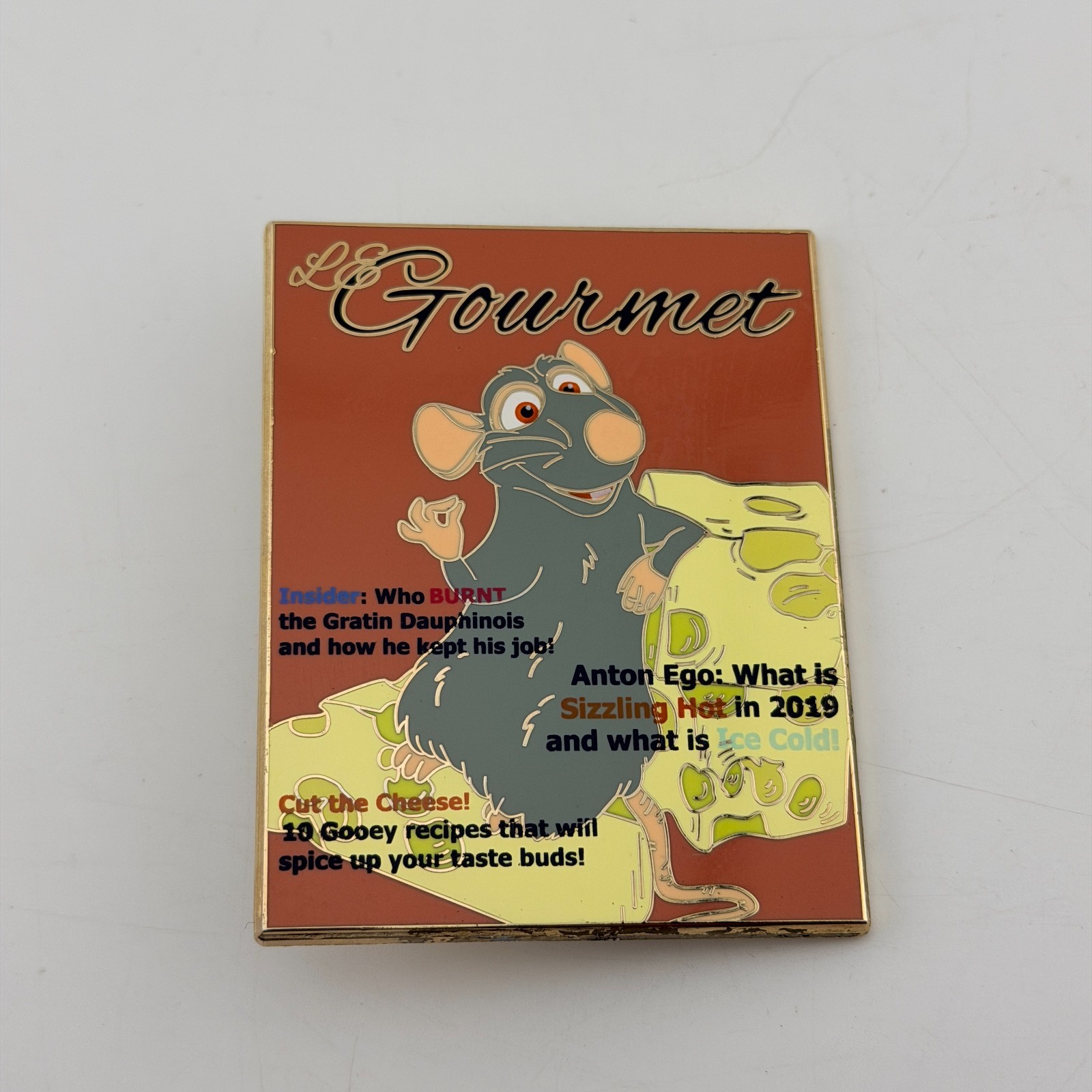 Disney Fantasy Pin Ratatouille Le Gourmet Magazine Cover Jumbo LE 50