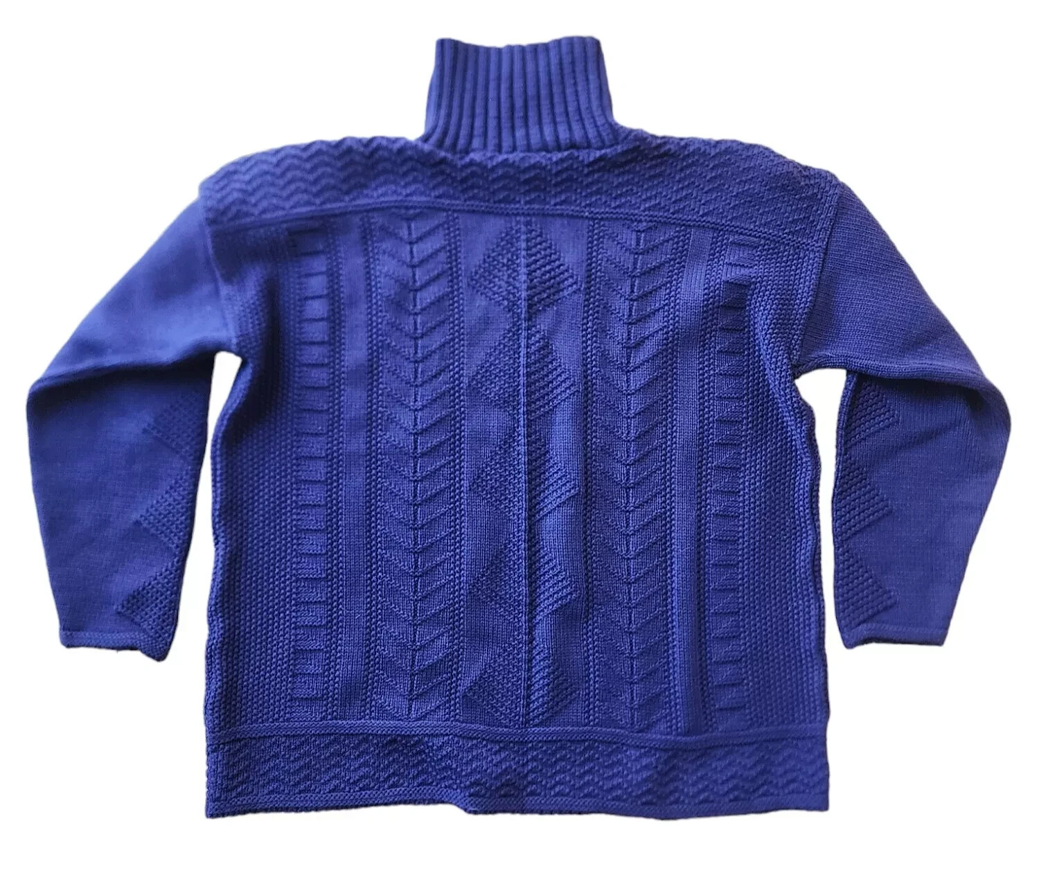 Vintage Peggys Made In USA turtleneck Knitted Blue Sweater One Size Fits All 2XL Vintage Peggys Made In USA turtleneck Knitted Blue Sweater One Size Fits All 2XL