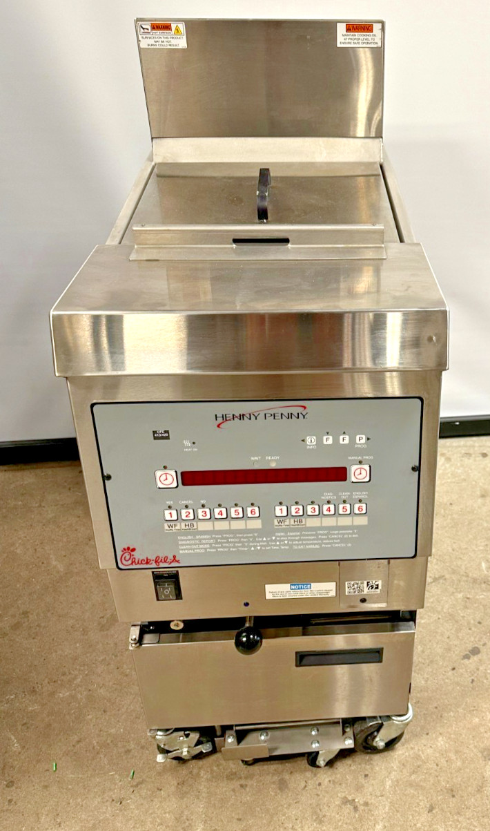 Henny Penny CFE-410 Electric Open 65 lb Fryer w/ Filter CFA Computron 208V