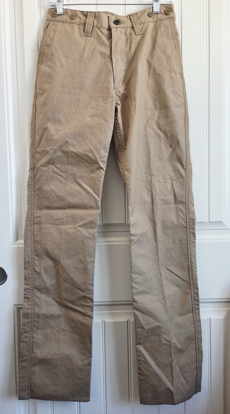 NWOT Men\'s FILSON Dry Shelter Cloth Pants Beige Cotton Work Casual Pants 30