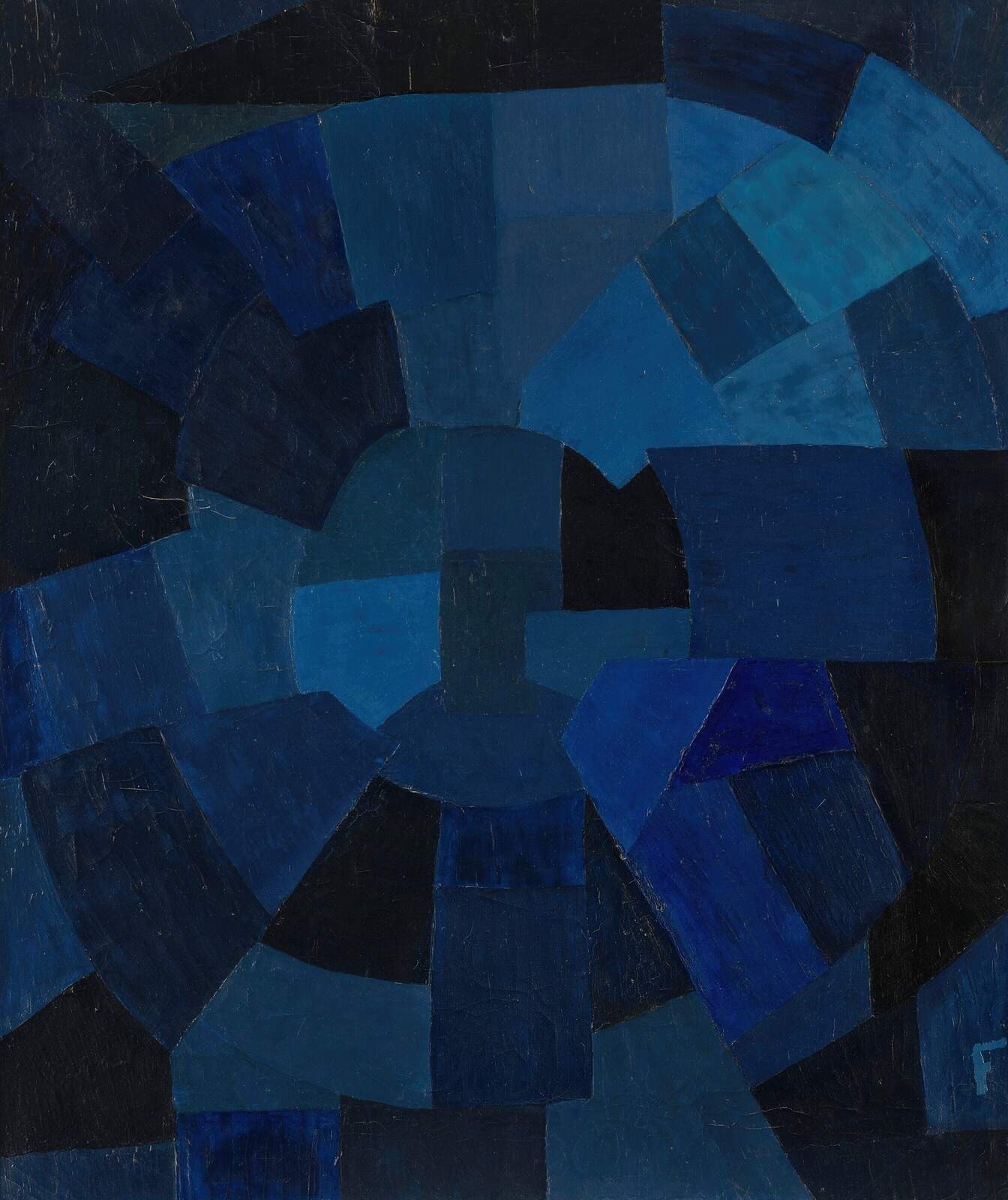 Otto Freundlich : Composition in Blue :  Abstract Art Print 1931