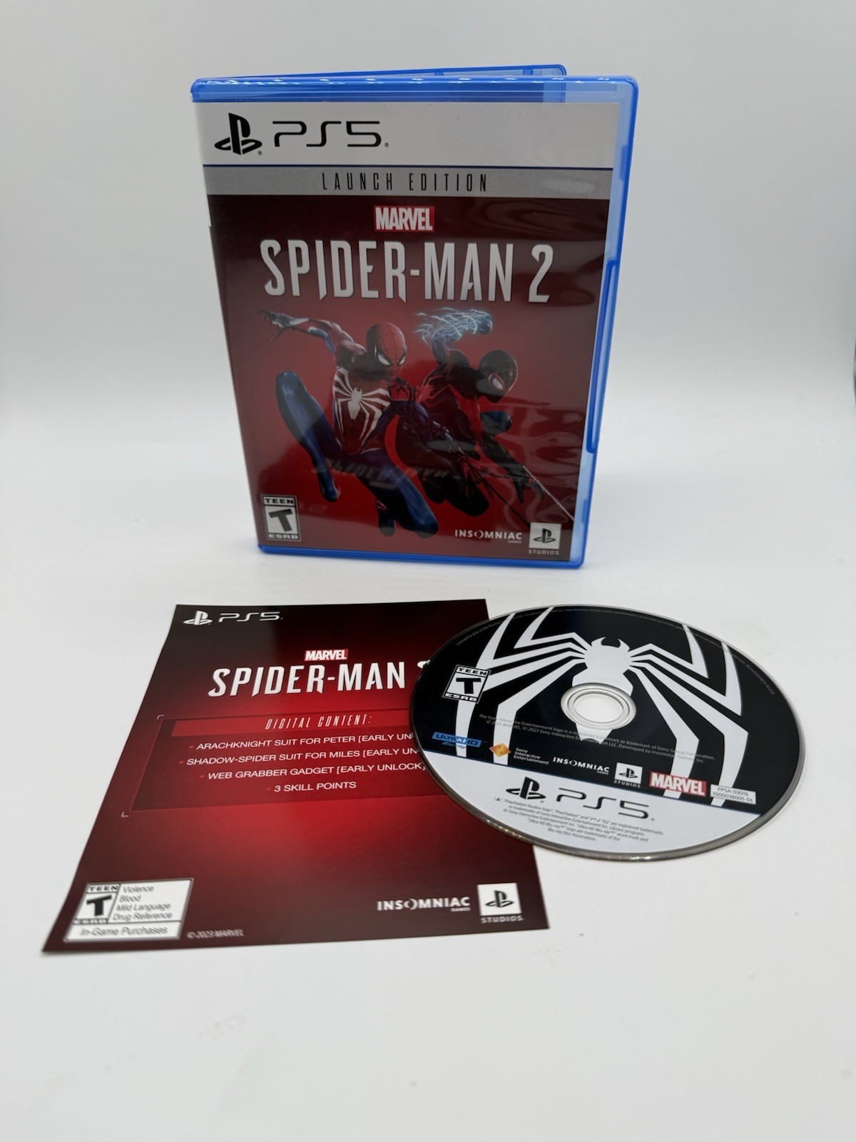 Marvel Spiderman 2 for PS5 Launch Edition Mint Condition Marvel Spiderman 2 for PS5 Launch Edition Mint Condition