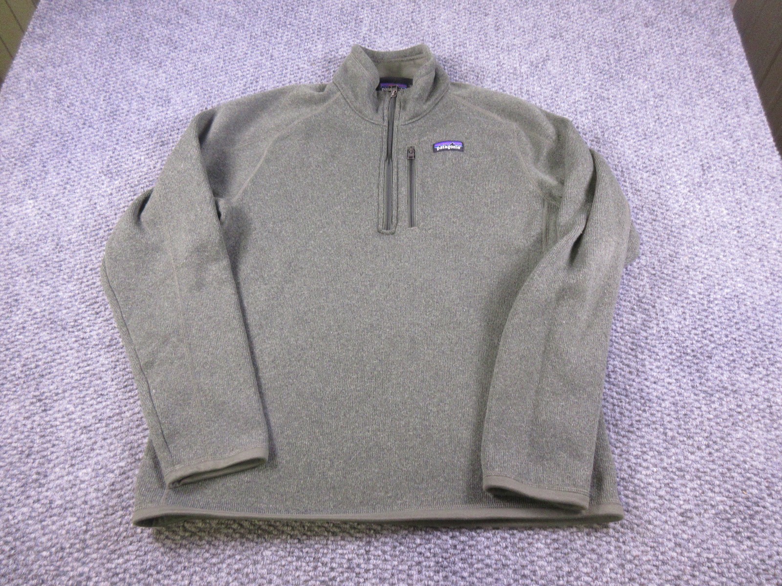 Patagonia Sweater Mens Medium Gray Better Sweater 1/4 Zip Fleece Pullover