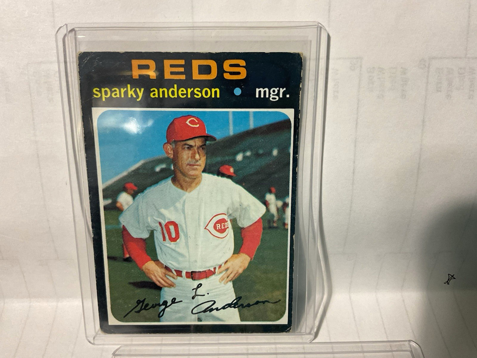 Topps 1971 Topps High # Sparky Anderson Cincinnati Reds MLB #688 Card Topps 1971 Topps High # Sparky Anderson Cincinnati Reds MLB #688 Card