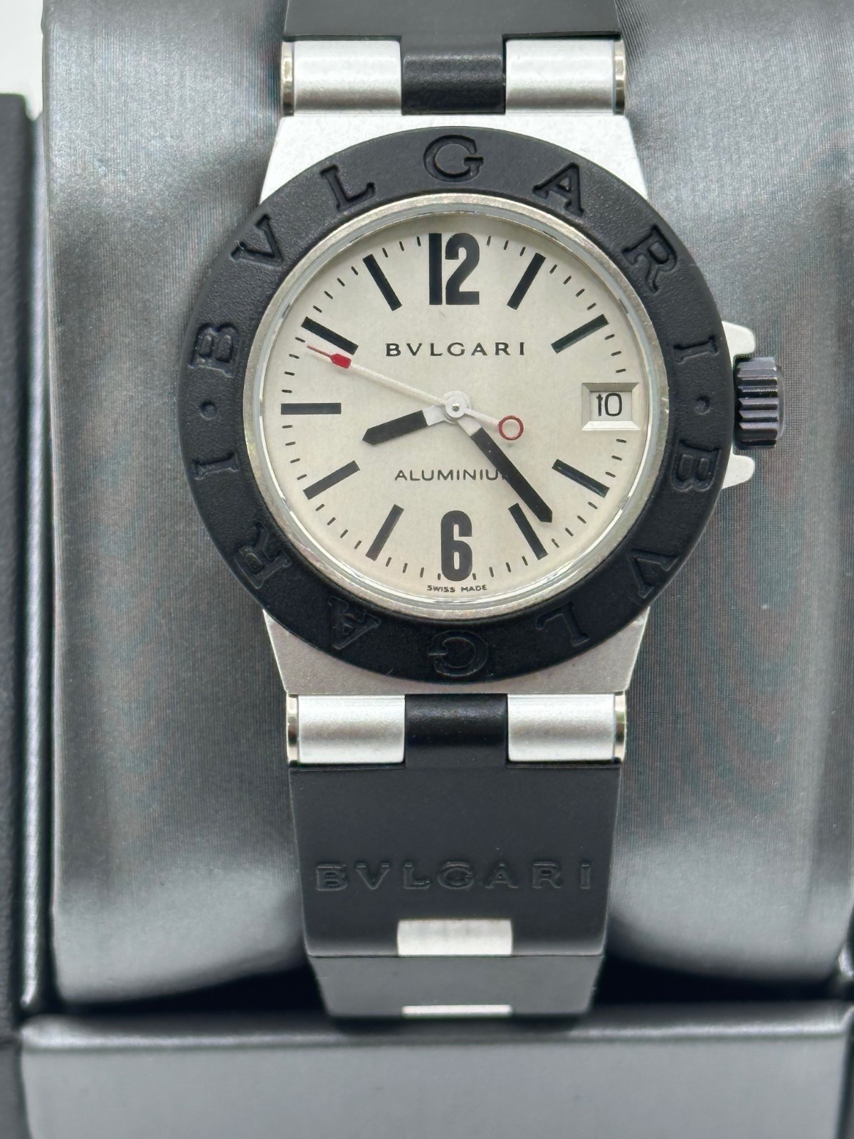 BVLGARI Bulgari Diagono AL 38 A Aluminum with Box  Booklets G2U