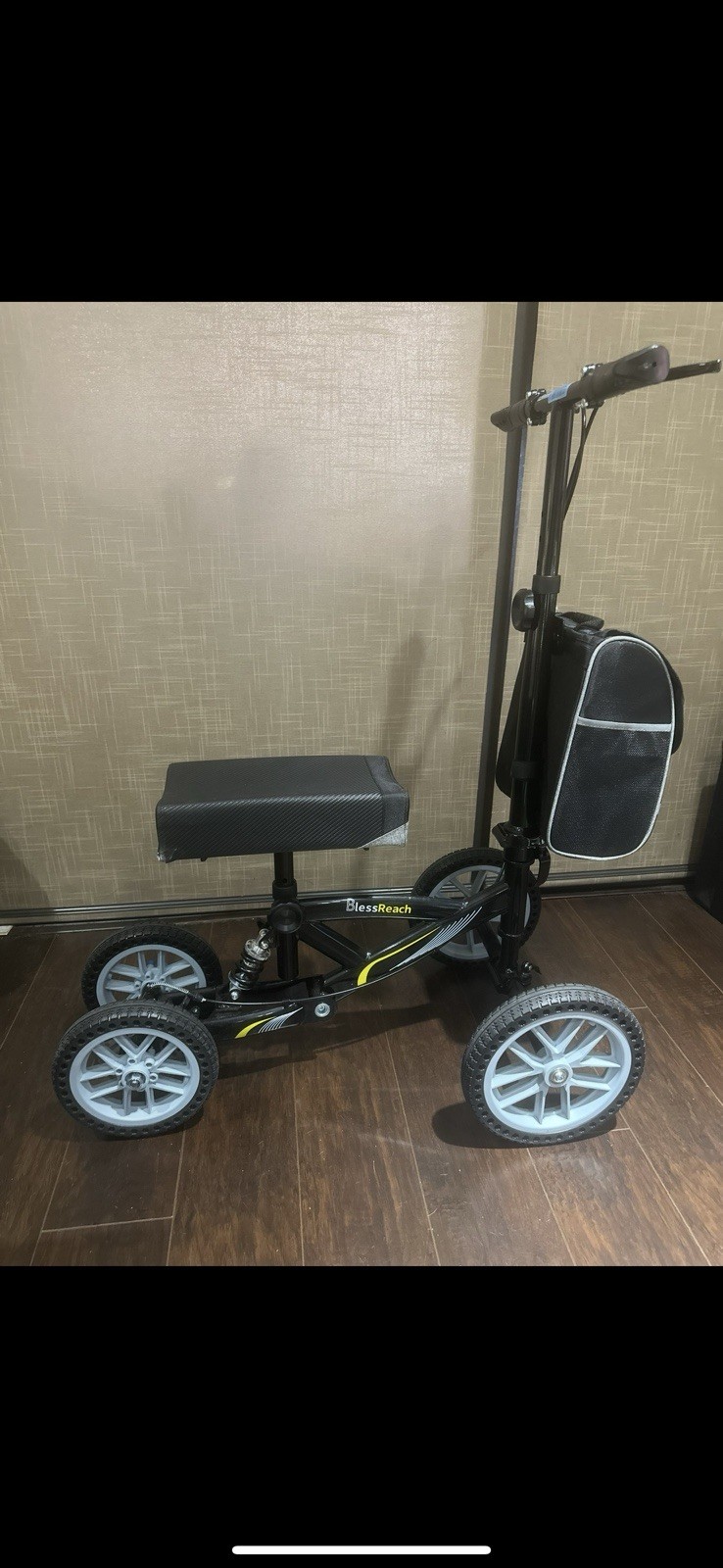 AOJIN Steerable Knee Scooter Foot Injury Walker Medical Foldable Adult
