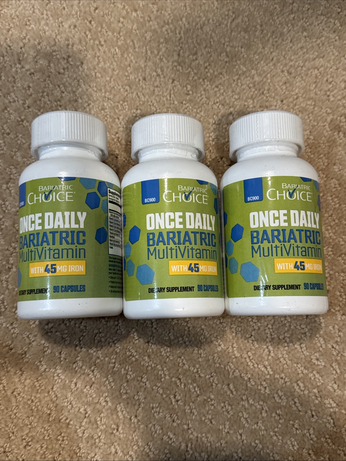 3X Bariatric Choice Once Daily Bariatric MultivitaminCaps with45mg of Iron 4/27