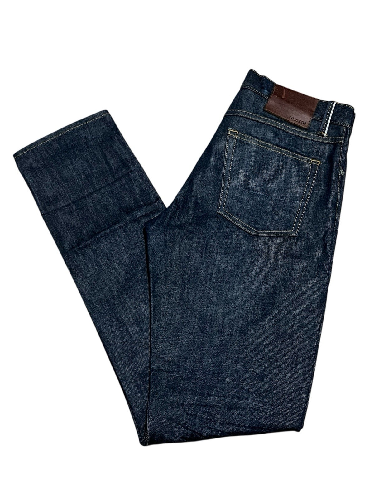 GUSTIN #68 THE 1968 Slim Fit Selvedge Raw Blue Denim Jeans 31x36 California EUC