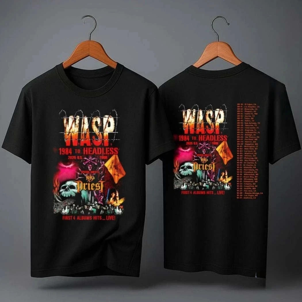 1984 To Headless W.A.S.P. North America Tour 2026 Graphic T-Shirt S-5XL
