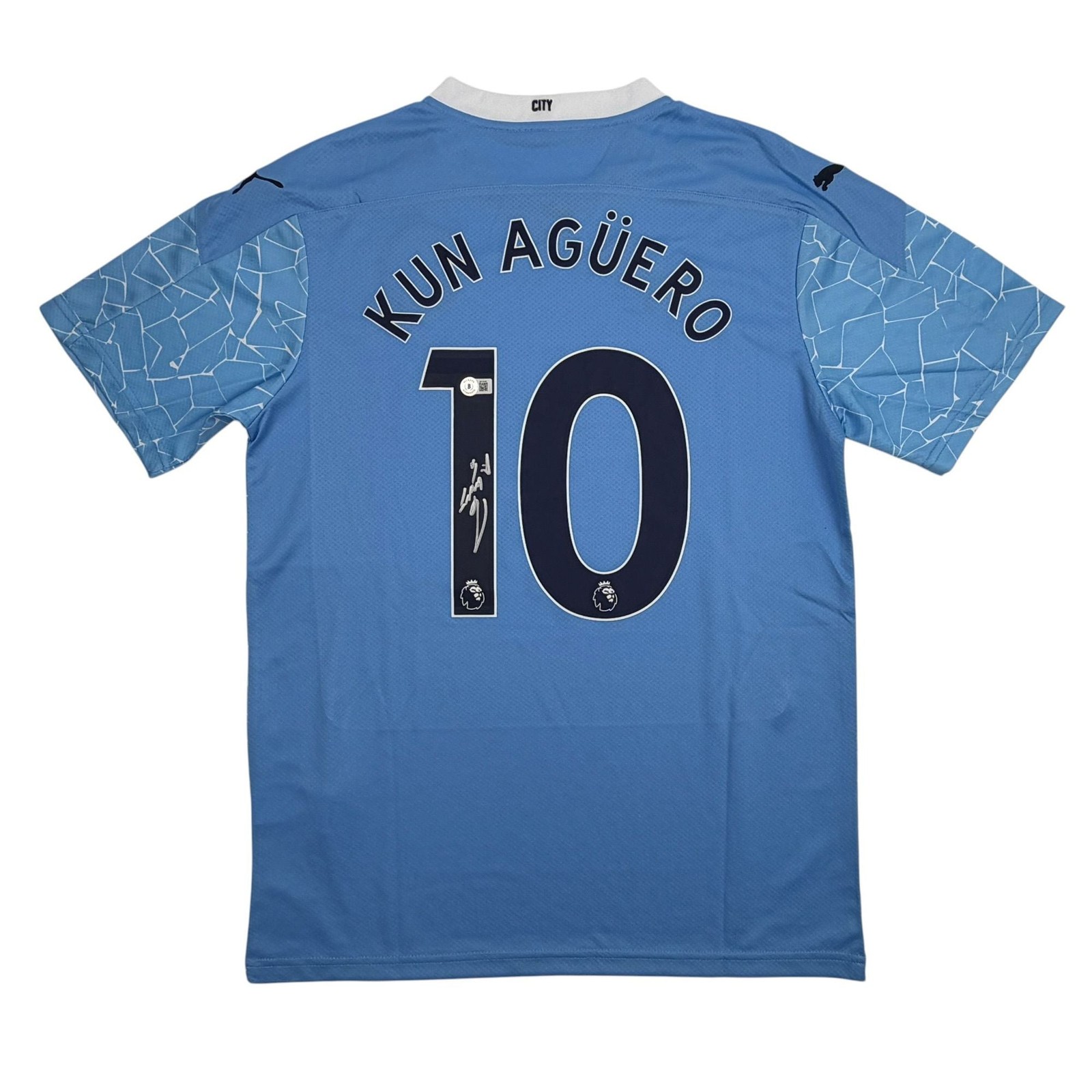 Autographed/Signed Sergio Kun Aguero #10 Manchester City Jersey Beckett COA Autographed/Signed Sergio Kun Aguero #10 Manchester City Jersey Beckett COA