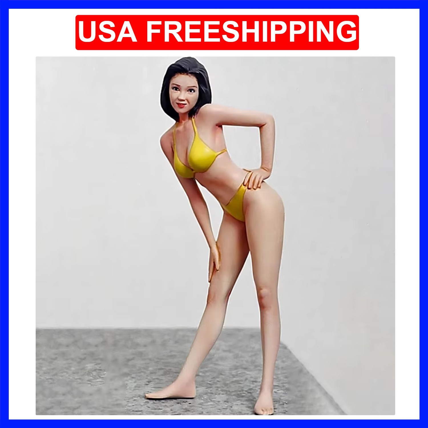 Resin Model figure, 1/12 Bikini Girl, The girl wearing a swimsuit, Unassemble...