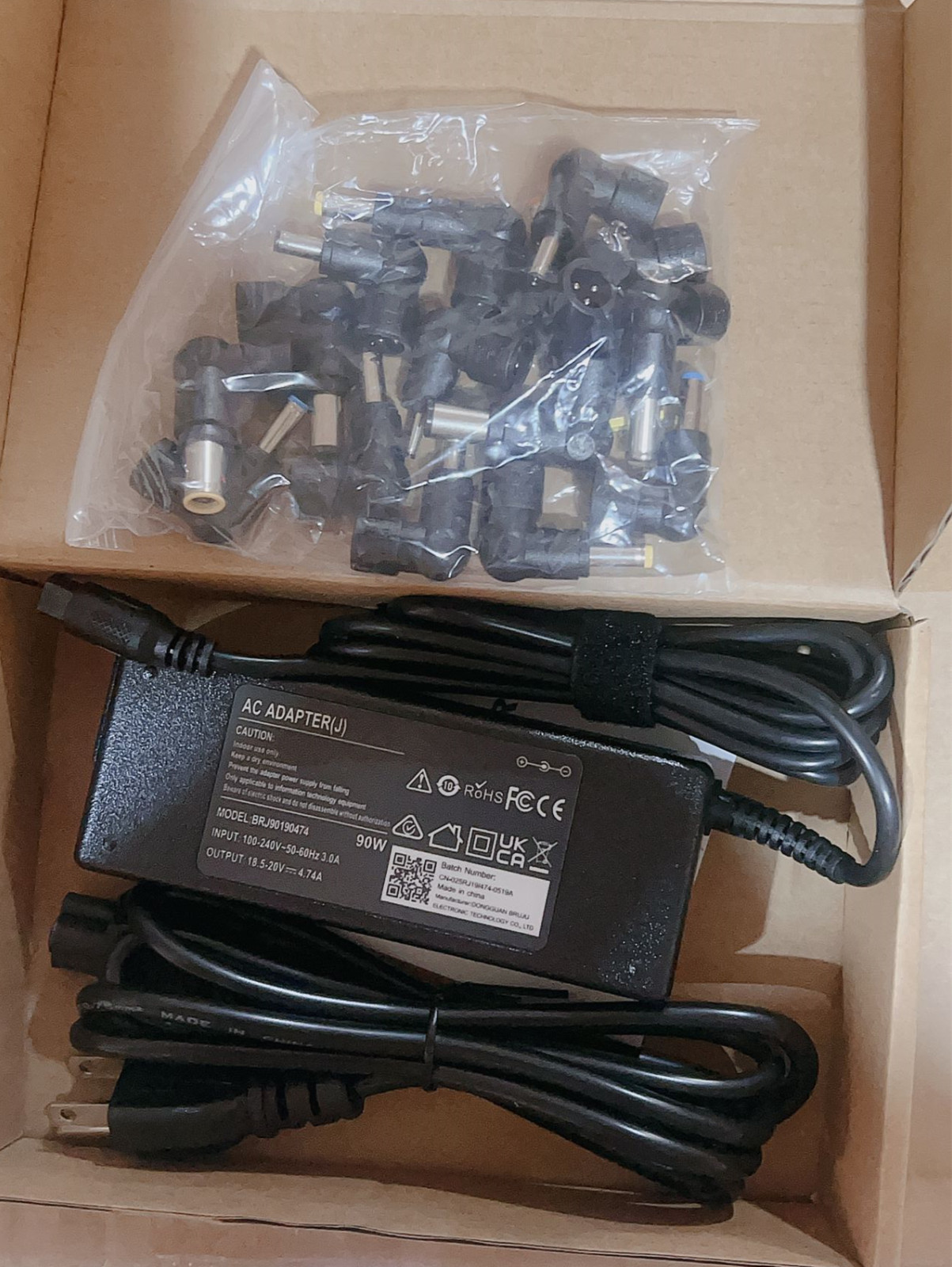 90W Universal AC Adapter Laptop Charger for HP Lenovo Dell Acer Asus with 15 Tip