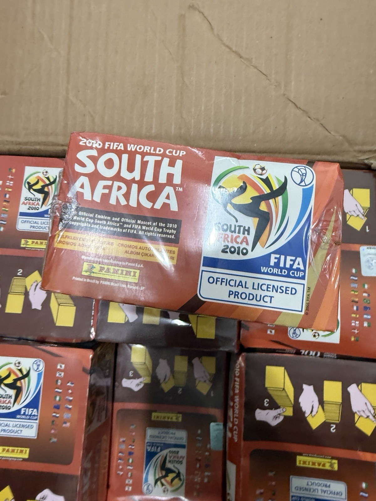 (1) Sealed Box Panini South Africa 2010 World Cup Stickers  Messi Ronaldo
