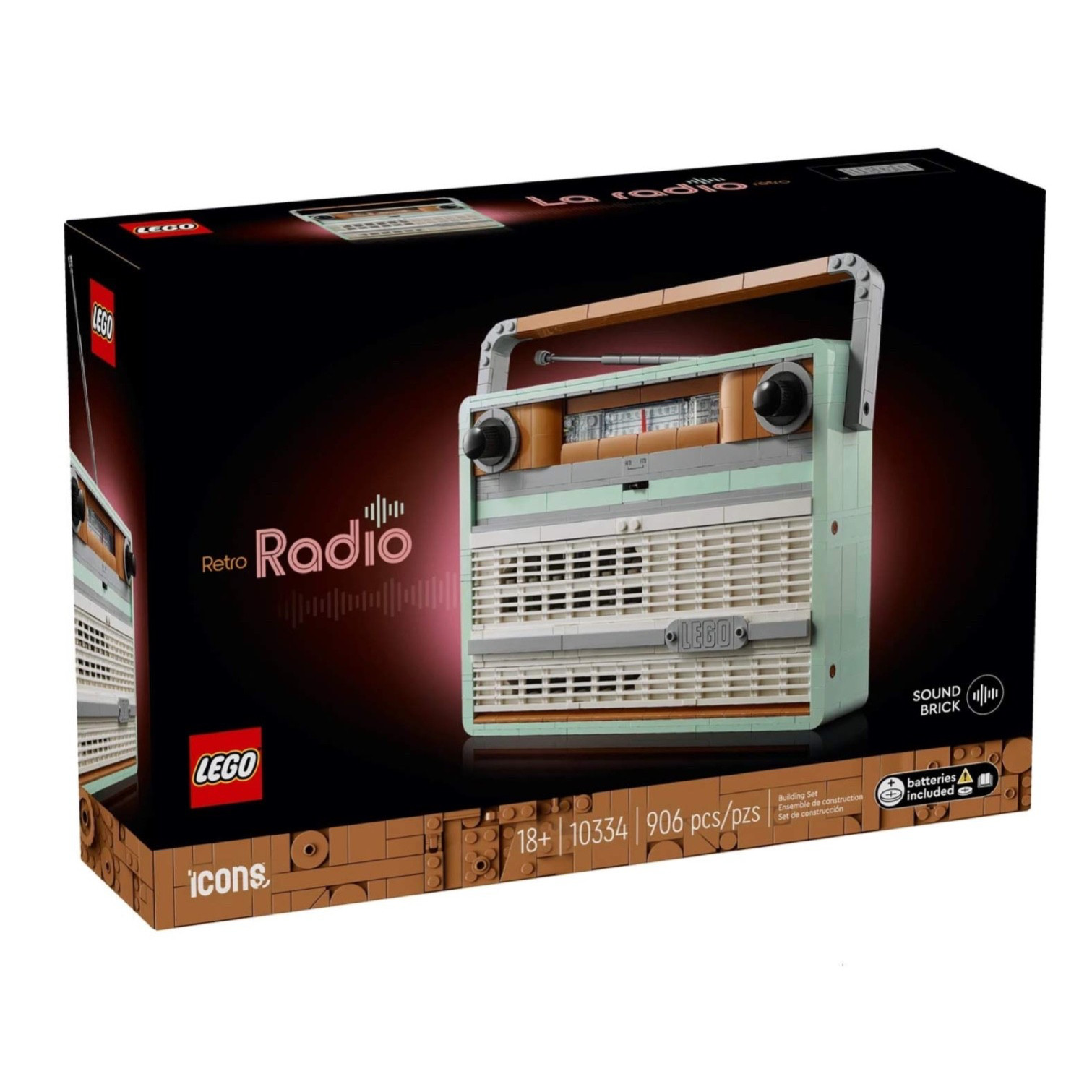 LEGO 10334 Retro Radio Icons Sound Brick 70s 80s New Sealed Fast Safe Shipping