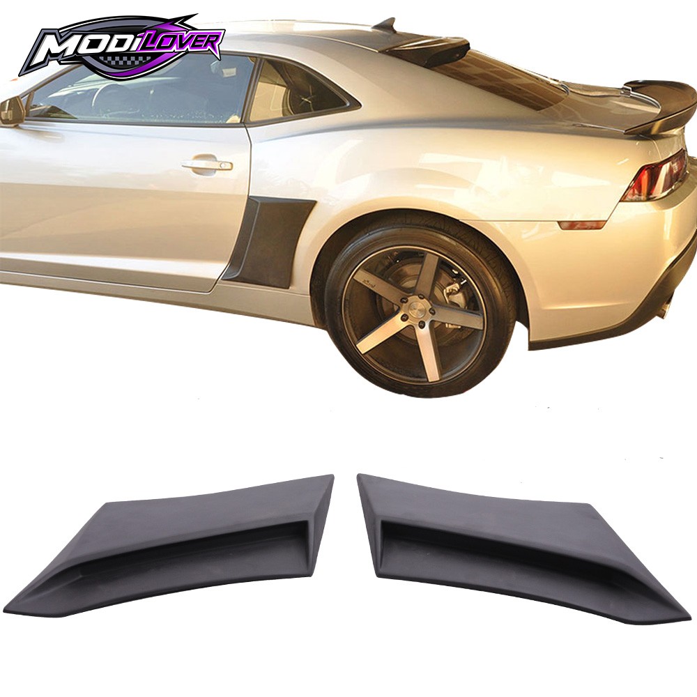 For 10-15 Chevy Camaro Xenon Style Side Rear Fender Vent Scoop Unpainted PU 2PC