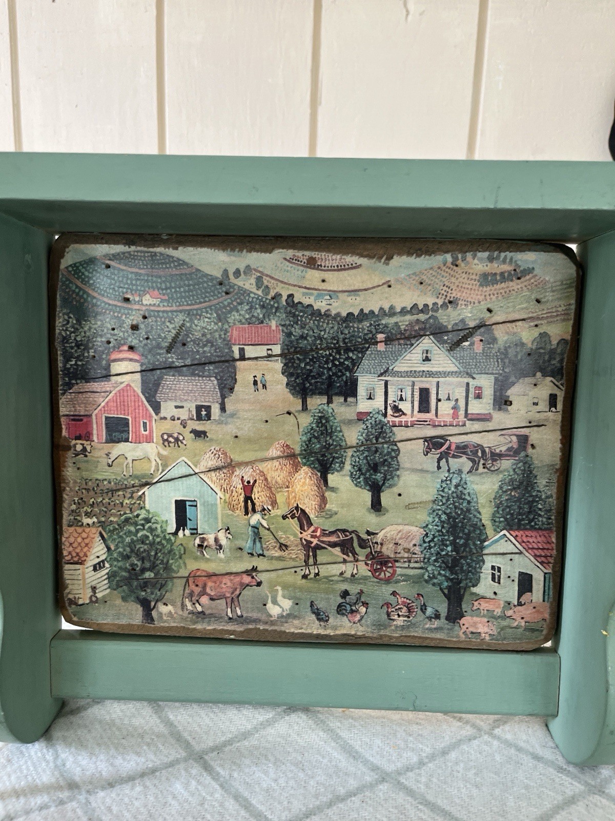 Folk Art Wooden Shelf