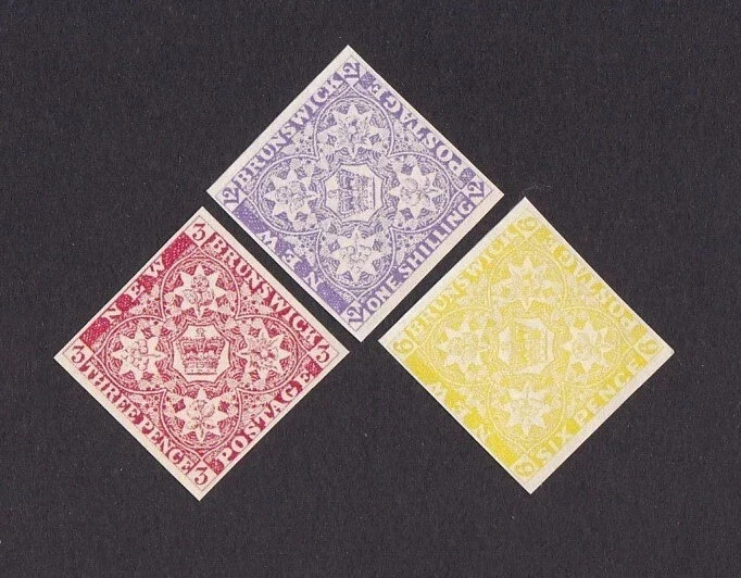 Canadian Province 1851 New Brunswick set MNH Reproduction Stamp sv
