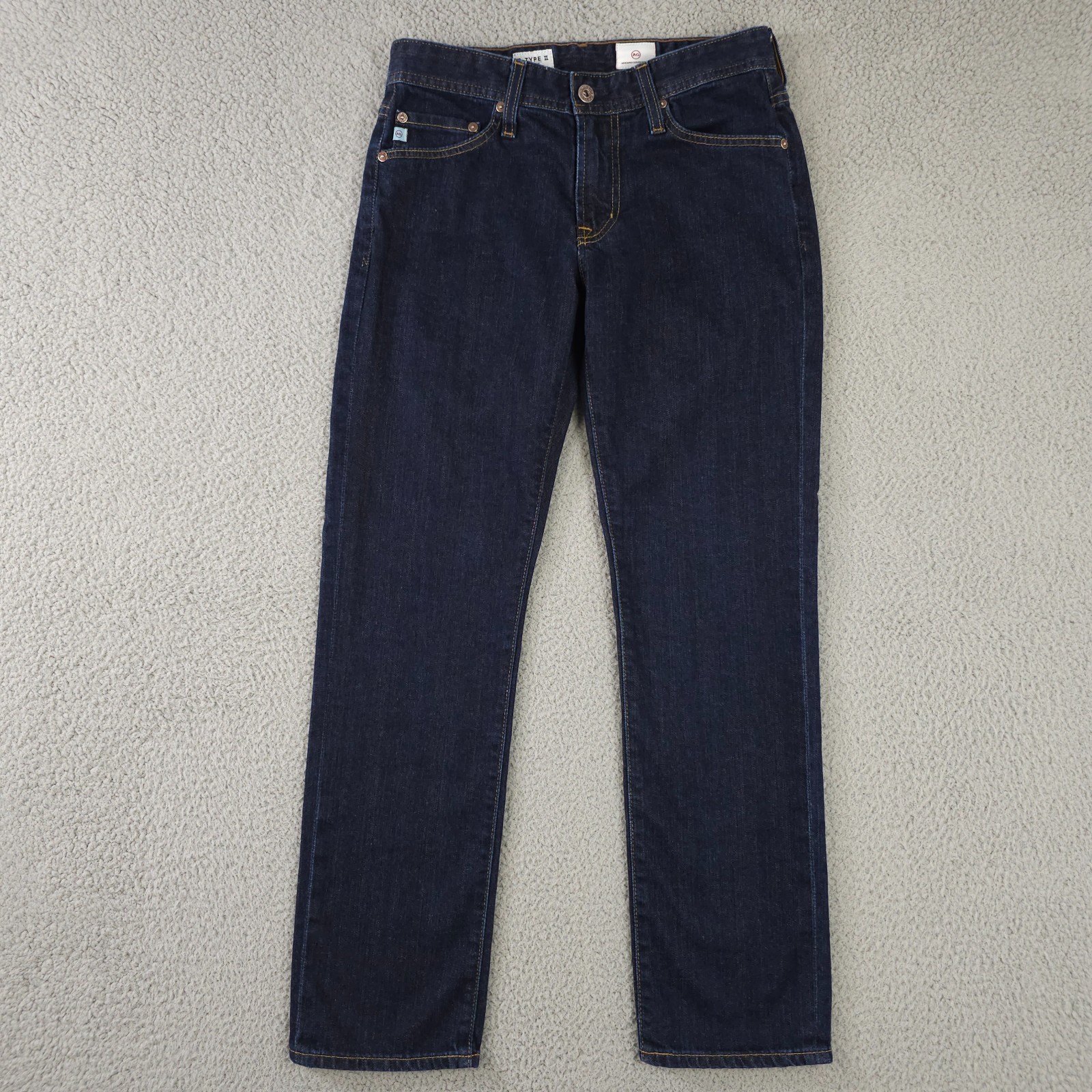 AG Adriano Goldschmied Jeans Mens 28x29 Blue B Type II Straight Denim Dark Wash