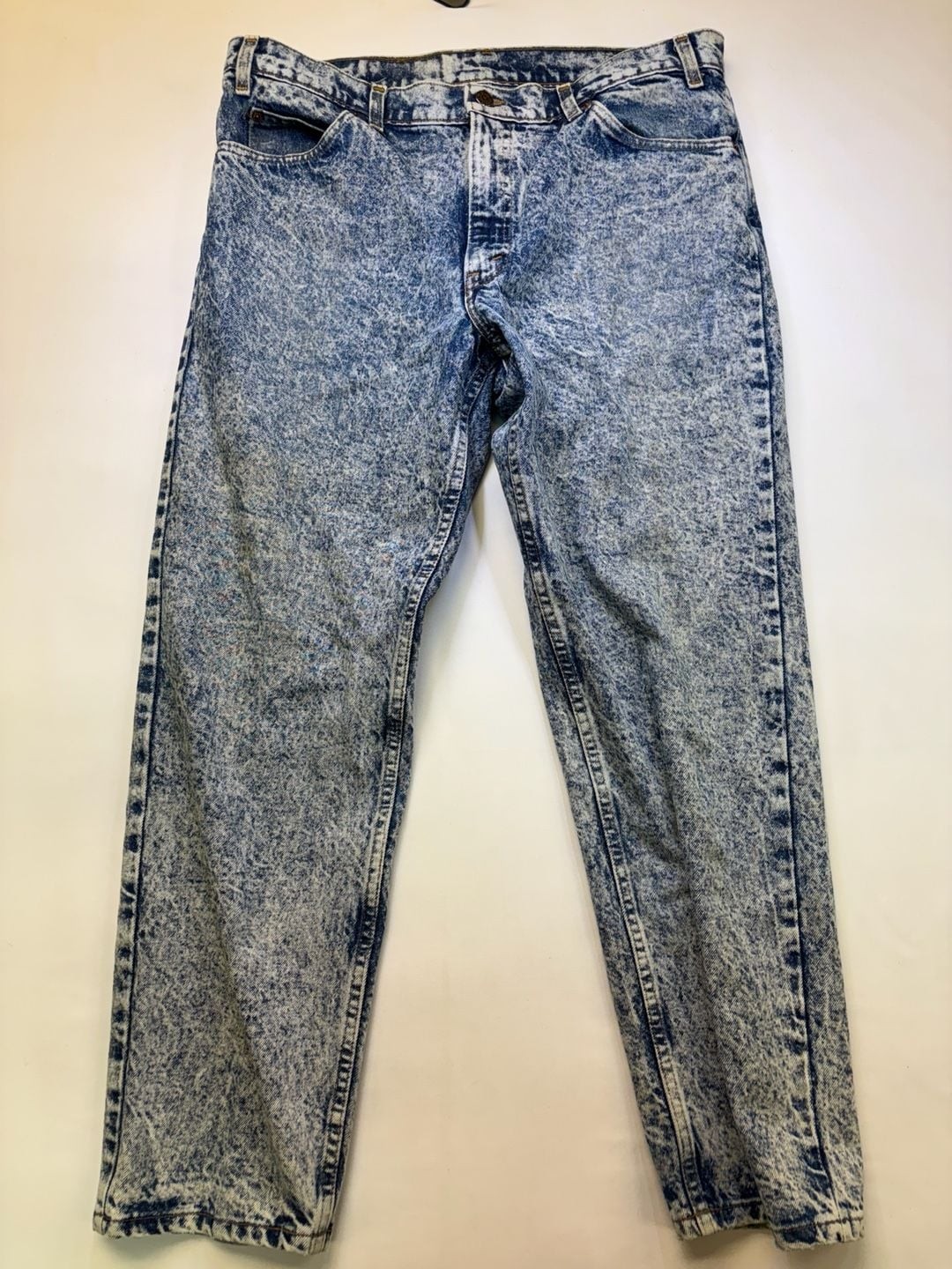 Vintage Levi\'s 506 Orange Tab Acid Wash Denim Jeans Made in USA W38 L30