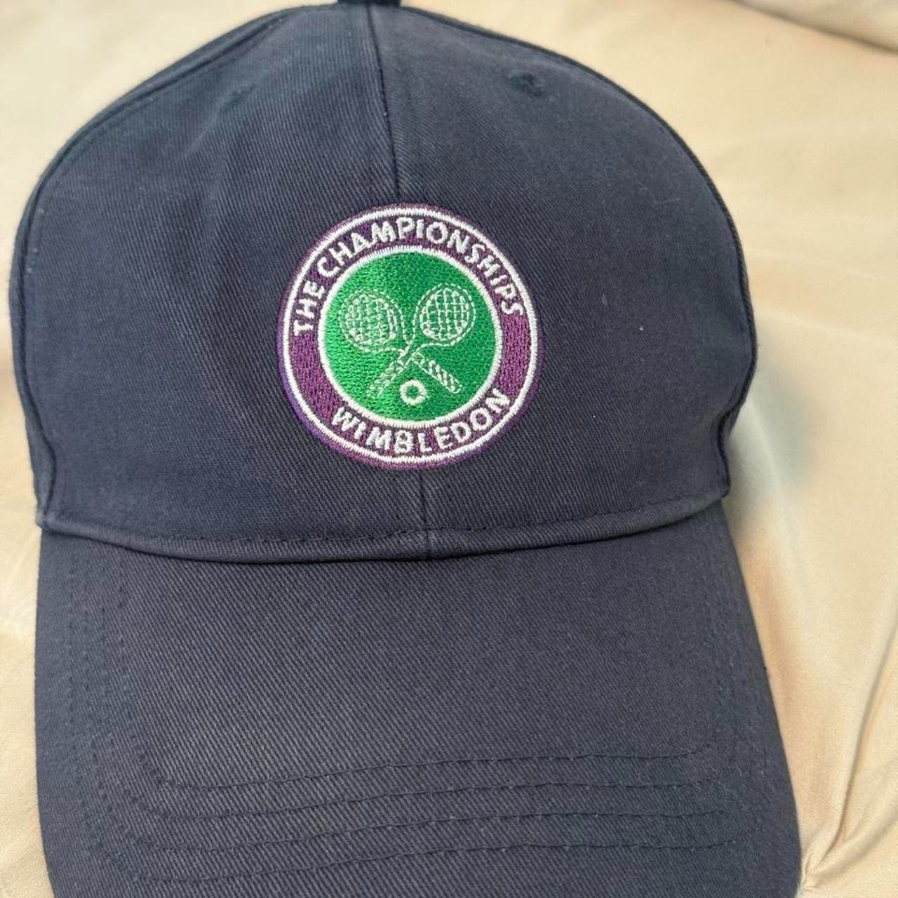 Wimbledon Tennis Championships Strapback Hat Navy Blue Dad Cap All England Lawn Wimbledon Tennis Championships Strapback Hat Navy Blue Dad Cap All England Lawn