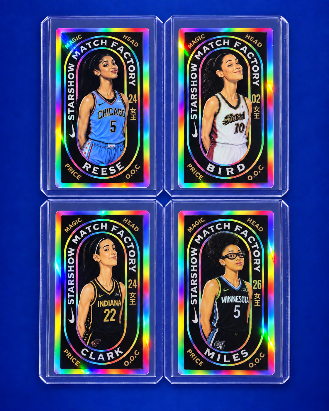 Magic Head Caitlin Clark Olivia Miles Reese Bird Rookie RC Matchbox Tobacco 女王 Magic Head Caitlin Clark Olivia Miles Reese Bird Rookie RC Matchbox Tobacco 女王